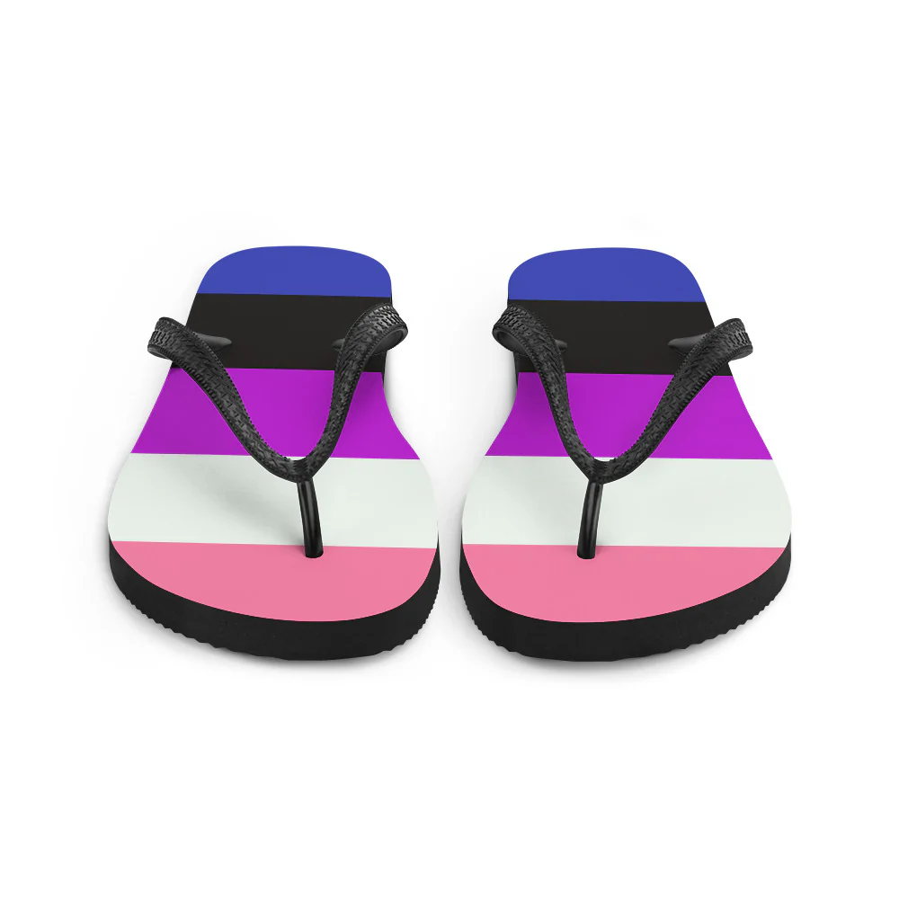 Gender Fluid Flag Flip-Flops - Image 4