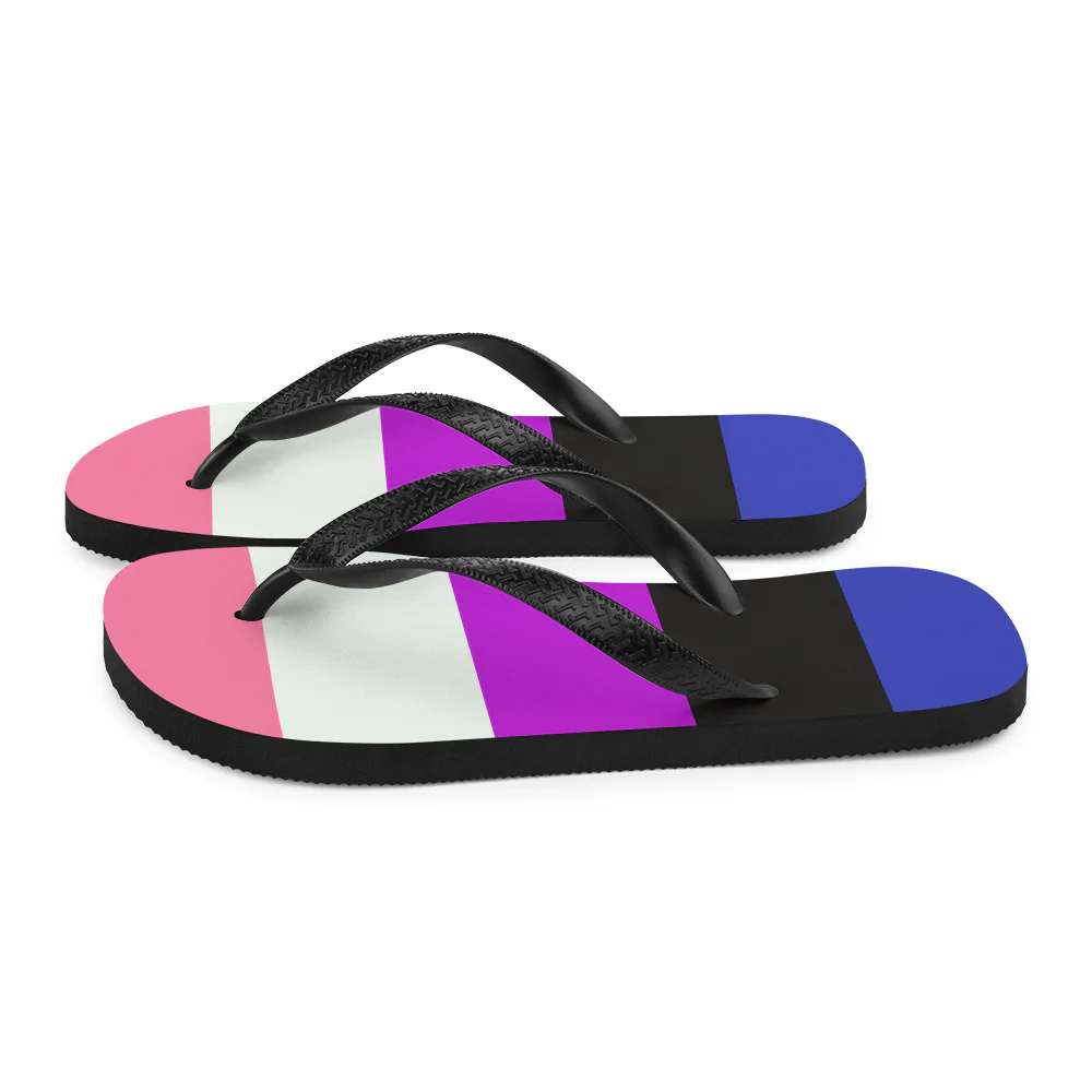 Gender Fluid Flag Flip-Flops - Image 5