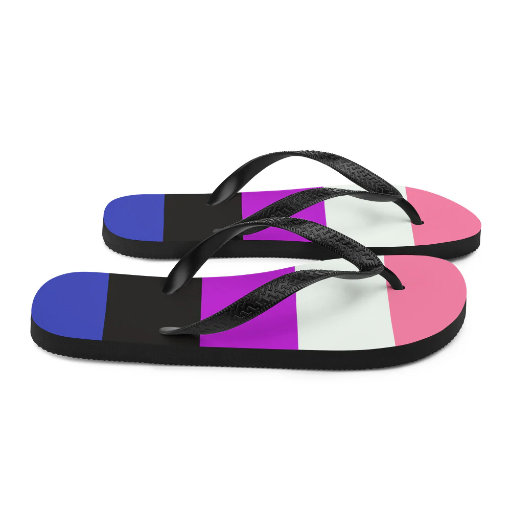 Gender Fluid Flag Flip-Flops - Image 6