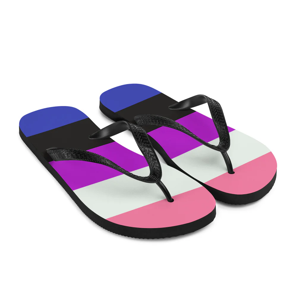 Gender Fluid Flag Flip-Flops - Image 7
