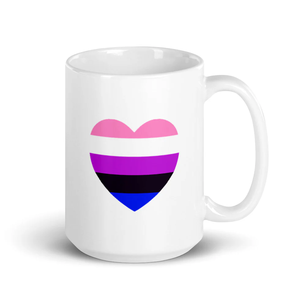 Gender Fluid Flag Heart Mug - Image 4