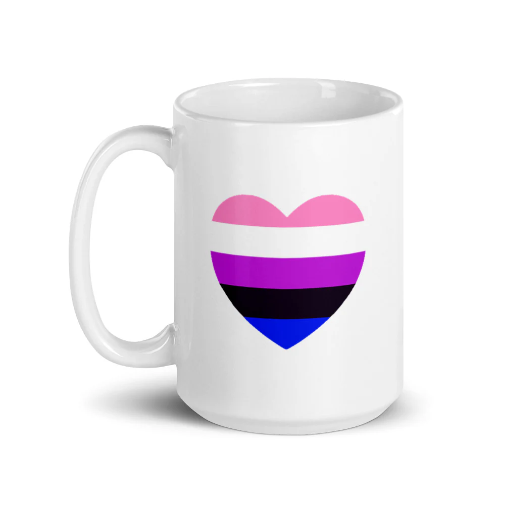 Gender Fluid Flag Heart Mug - Image 5