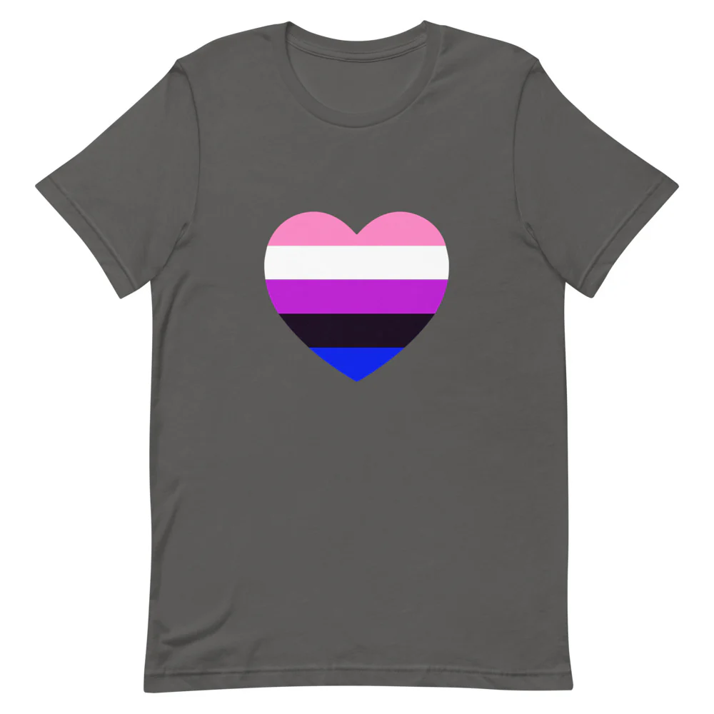 Gender-Fluid Heart Flag T-Shirt - Image 5