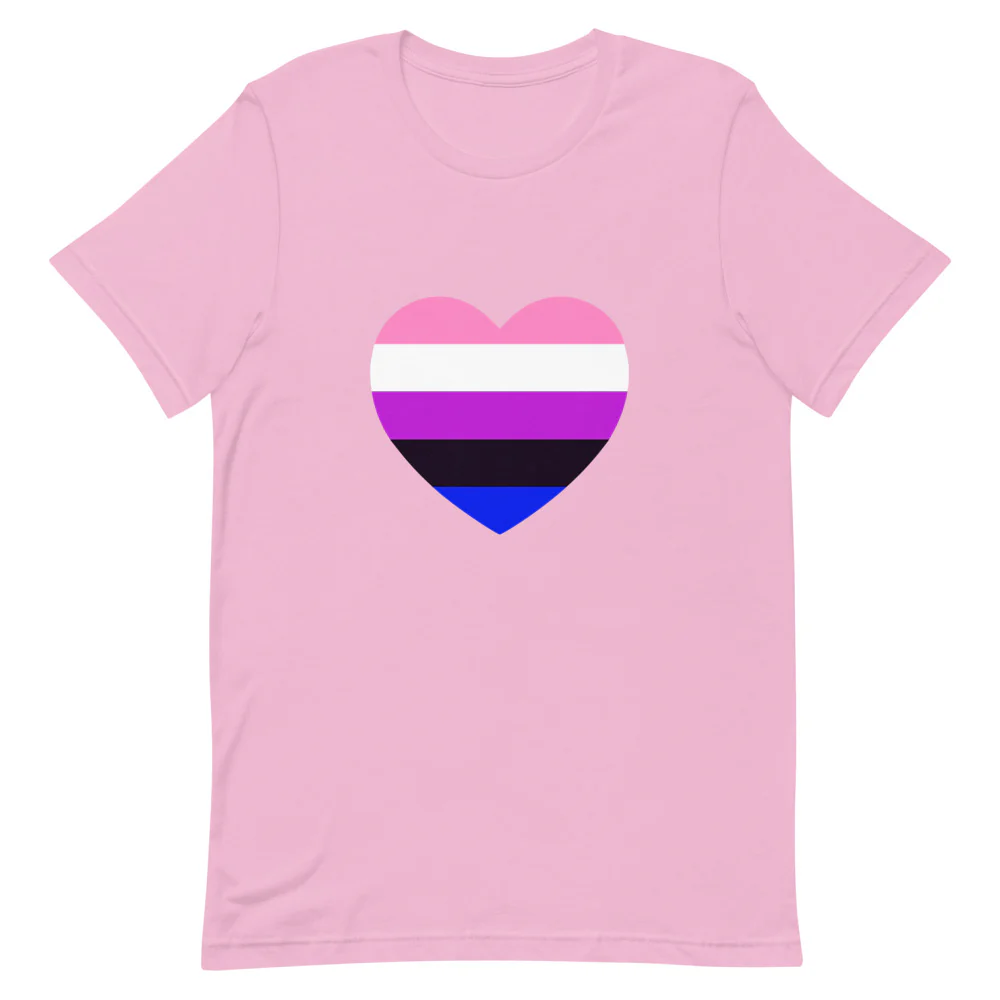 Gender-Fluid Heart Flag T-Shirt - Image 6