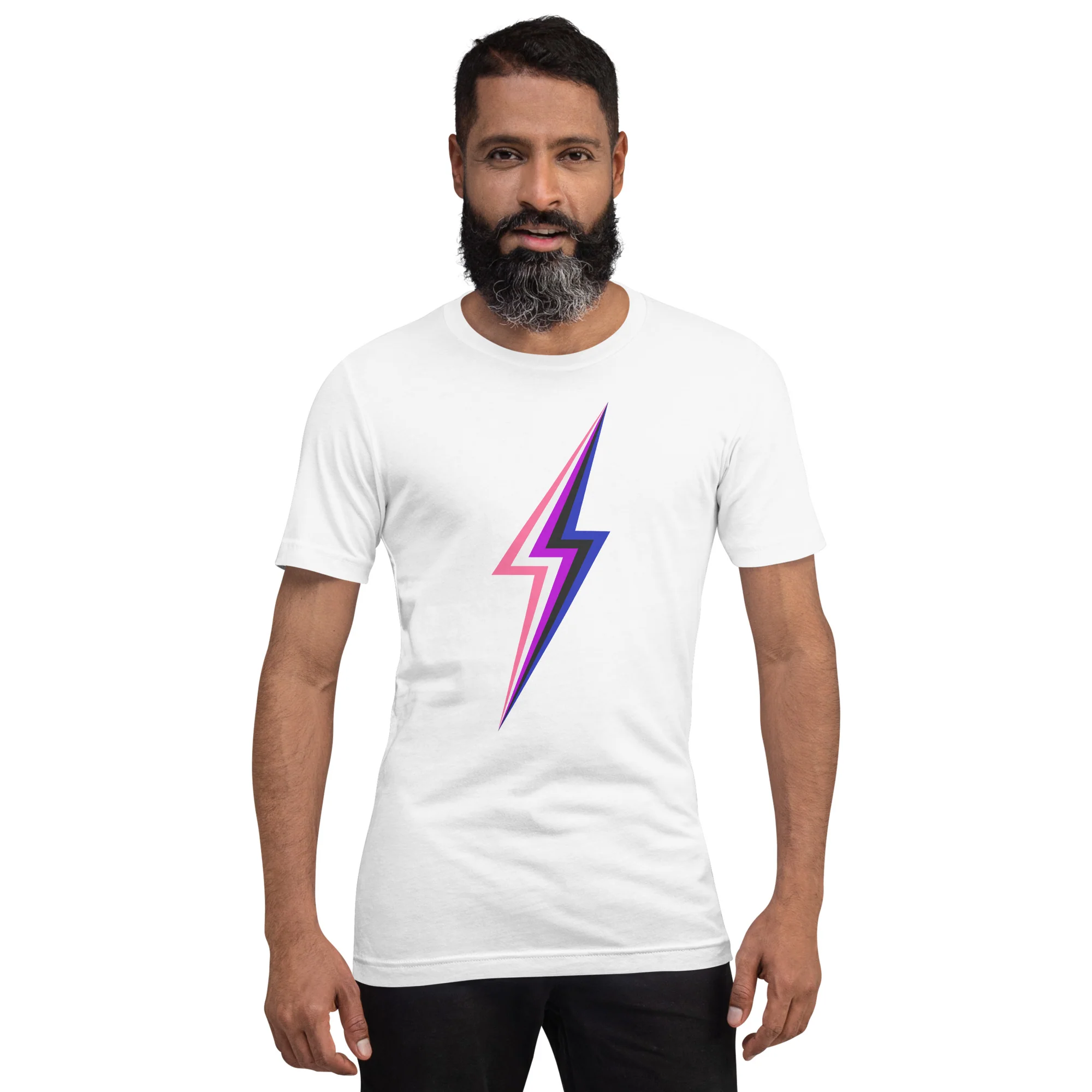 Gender-Fluid Lightning T-Shirt - Image 2