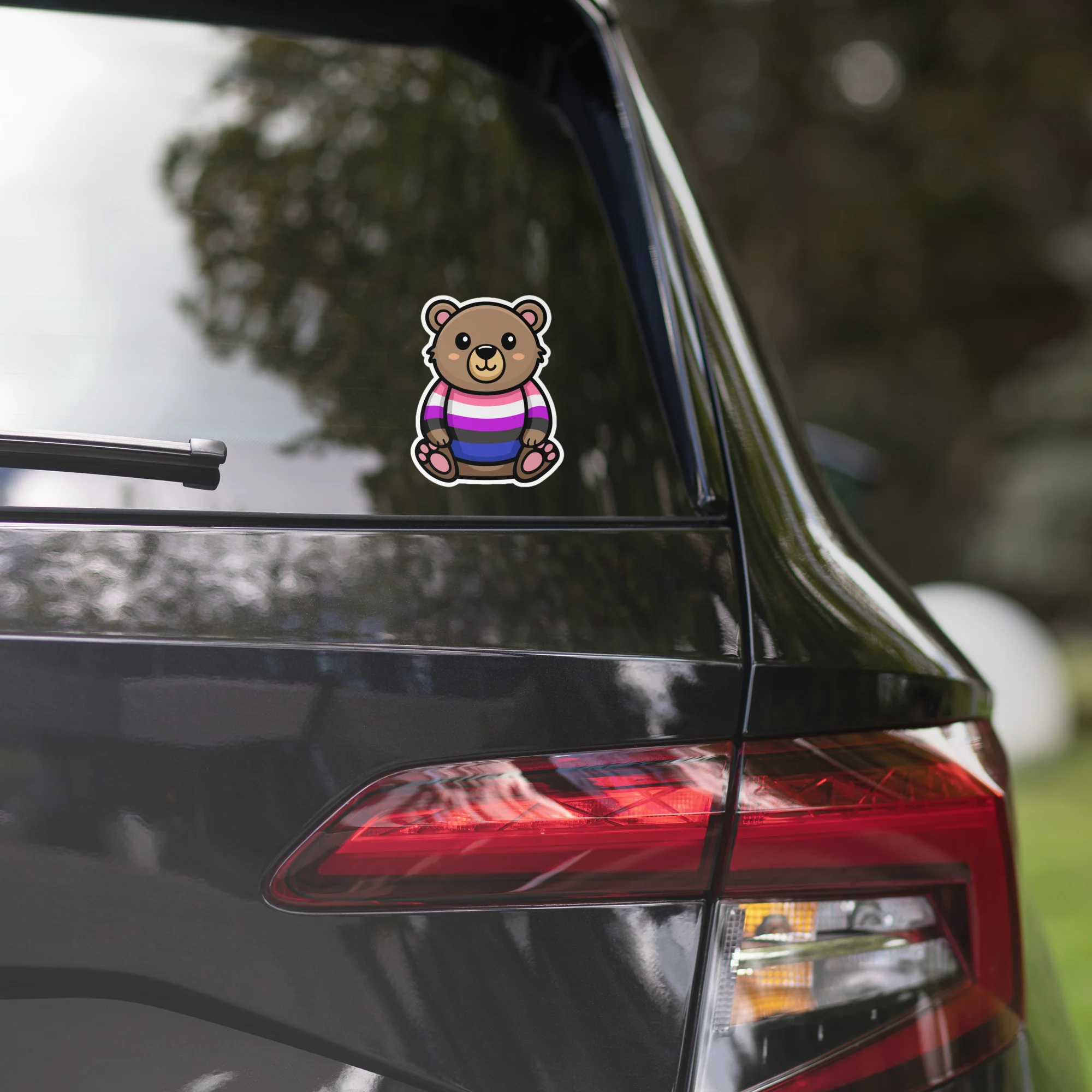Gender Fluid Pride Bear Sticker - Image 6