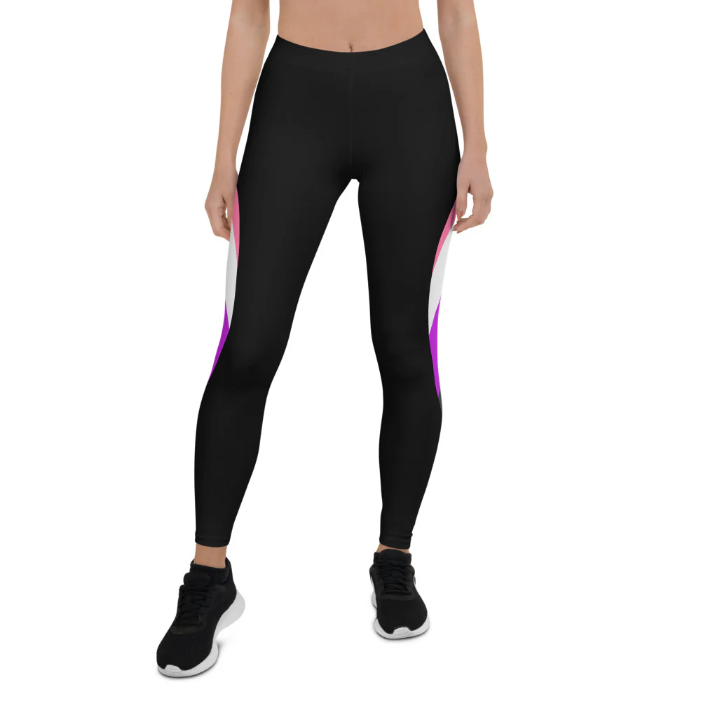 Gender Fluid Pride Flag Dynamic Curve Leggings - Image 3