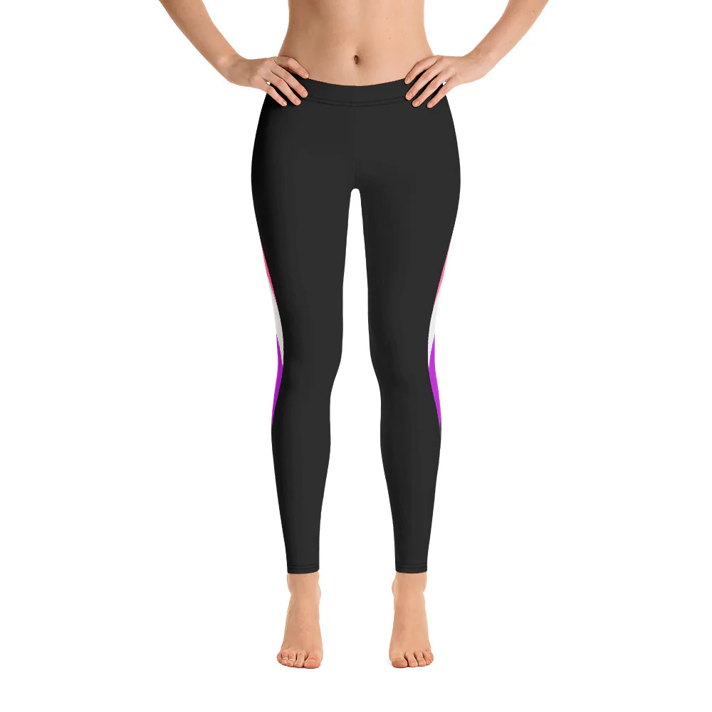 Gender Fluid Pride Flag Dynamic Curve Leggings - Image 5