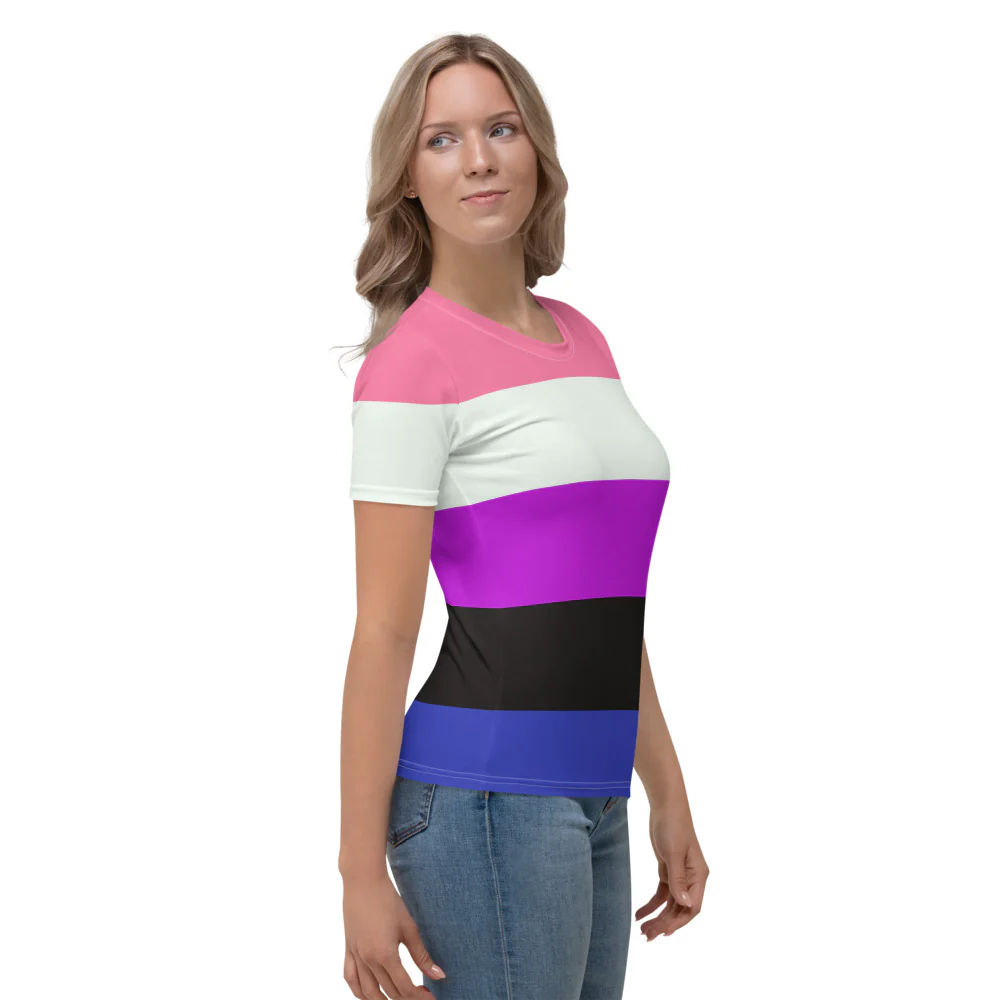Gender Fluid Pride Flag Fitted T-shirt - Image 6