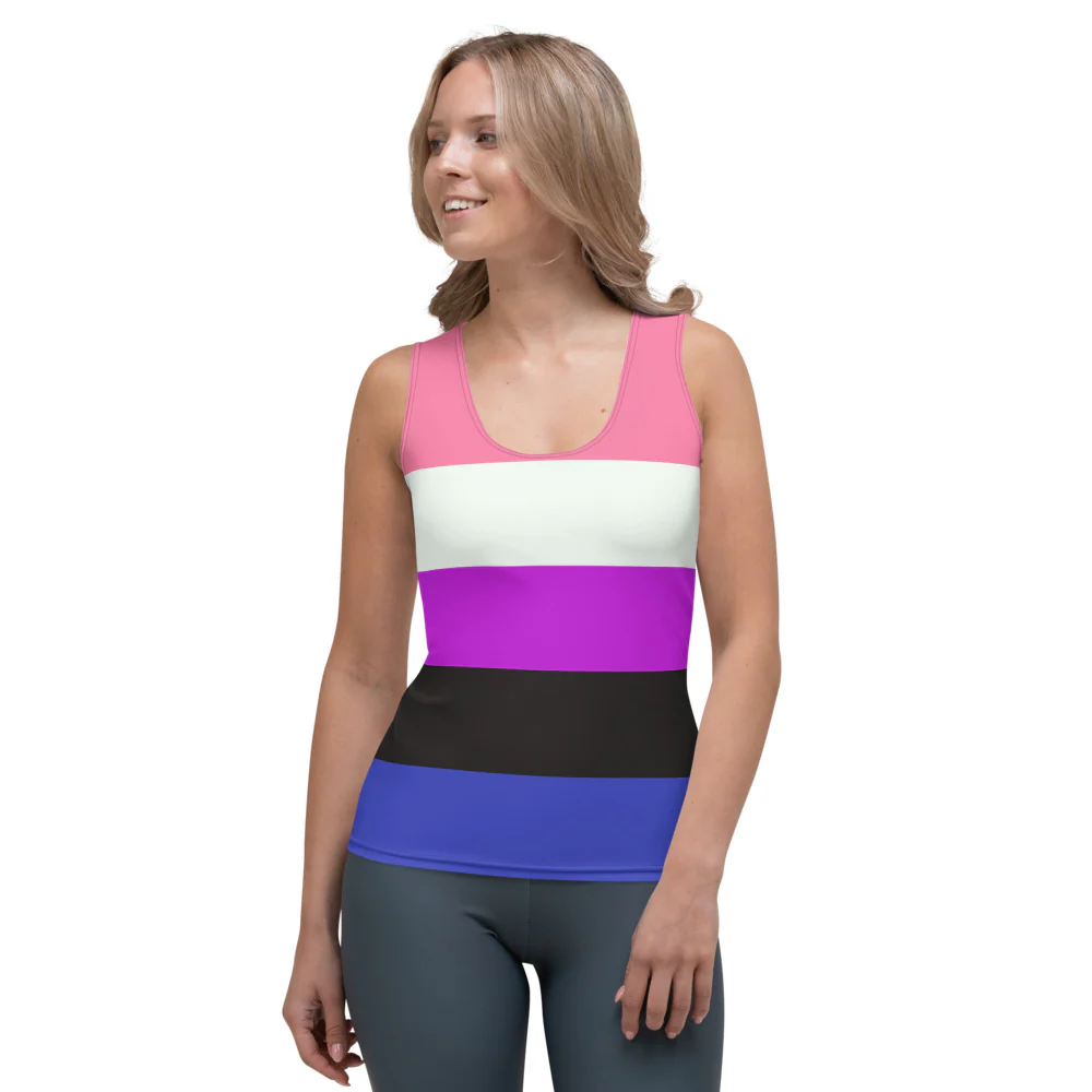 Gender Fluid Pride Flag Fitted Vest - Image 3