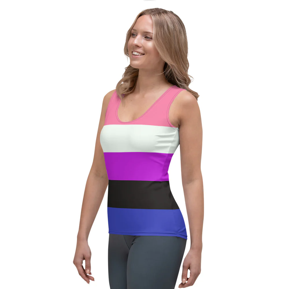 Gender Fluid Pride Flag Fitted Vest - Image 4