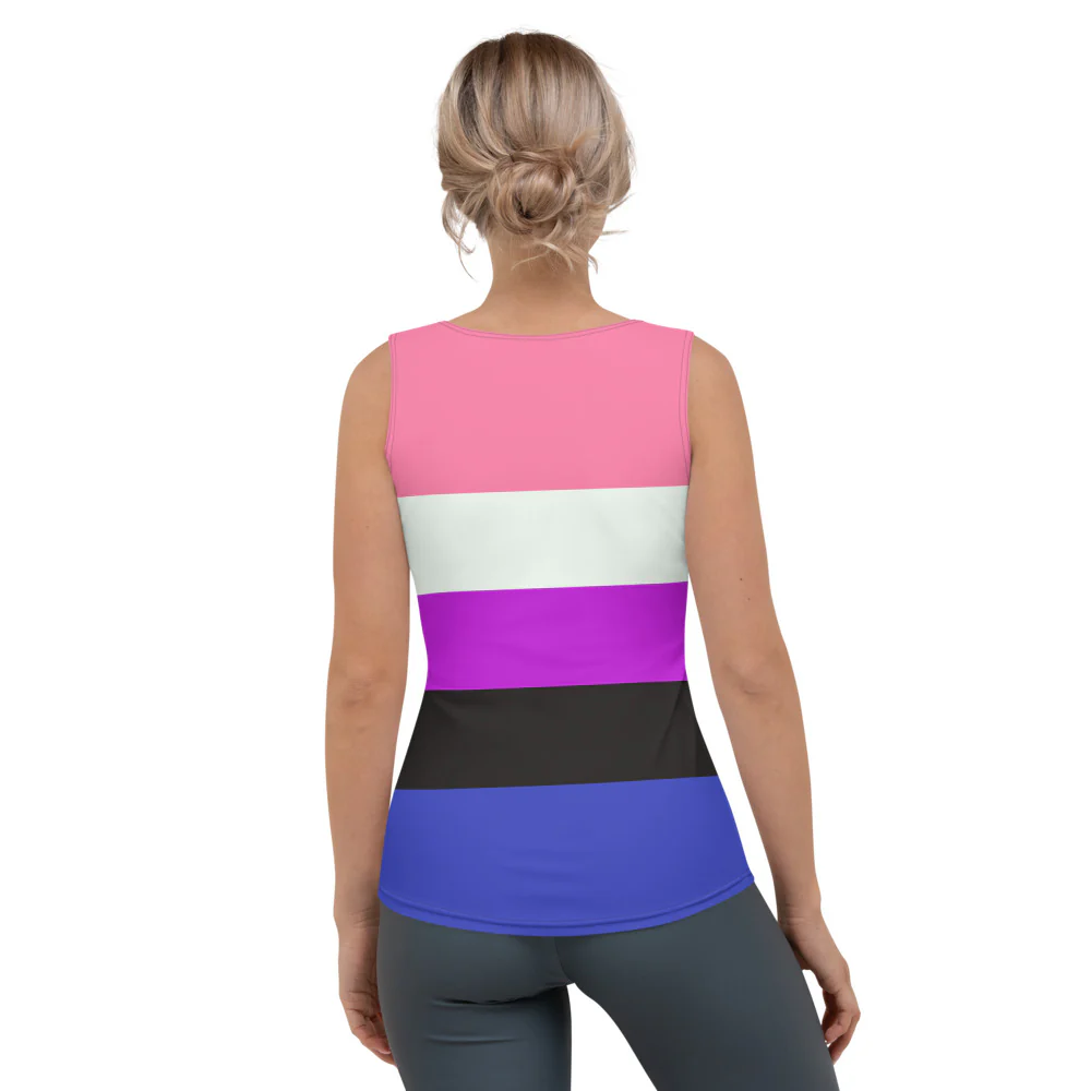 Gender Fluid Pride Flag Fitted Vest - Image 6