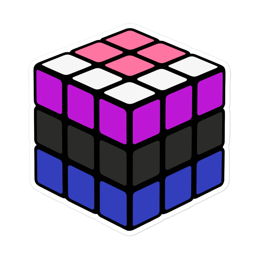 Gender Fluid Pride Flag Rubik’s Cube Sticker