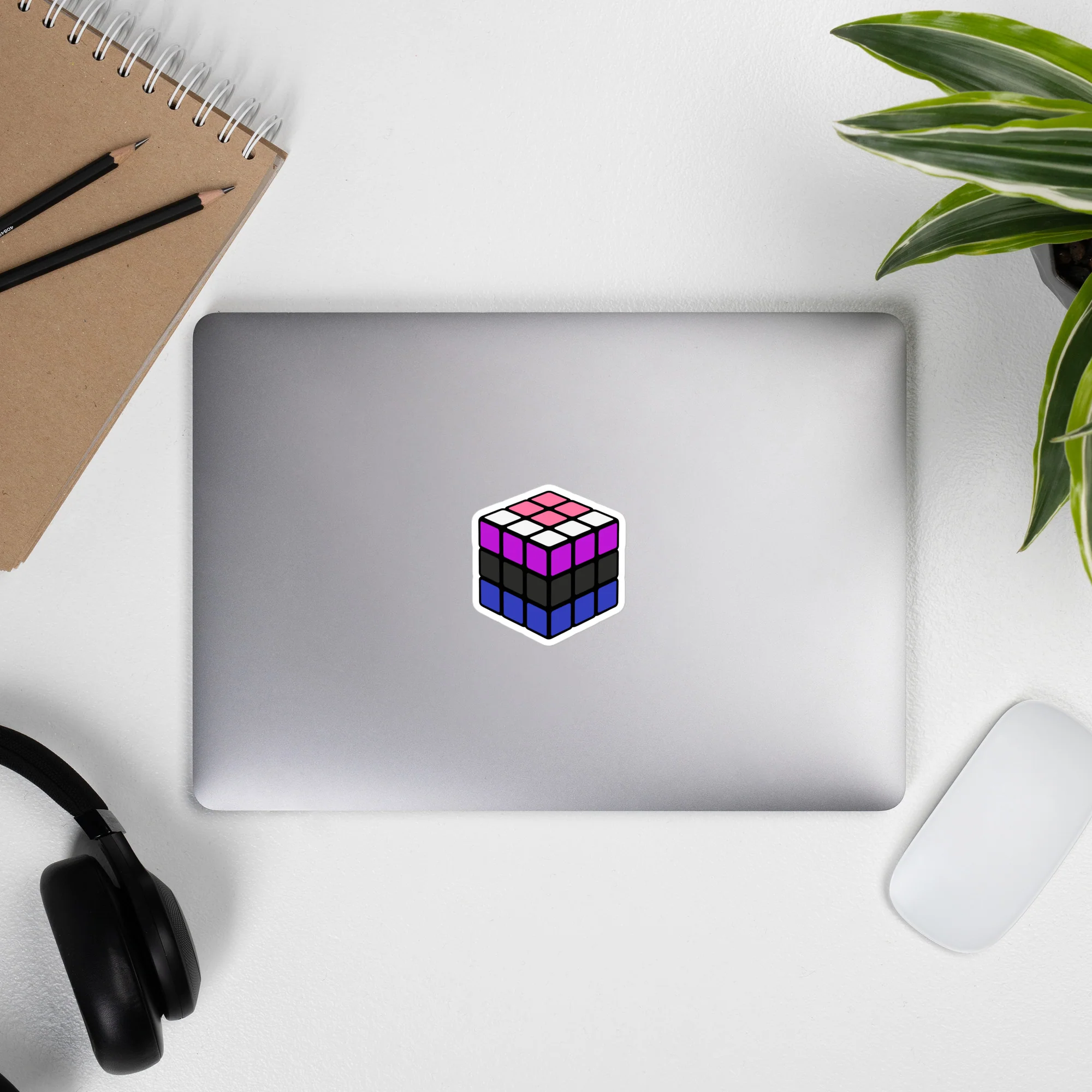 Gender Fluid Pride Flag Rubik’s Cube Sticker - Image 2