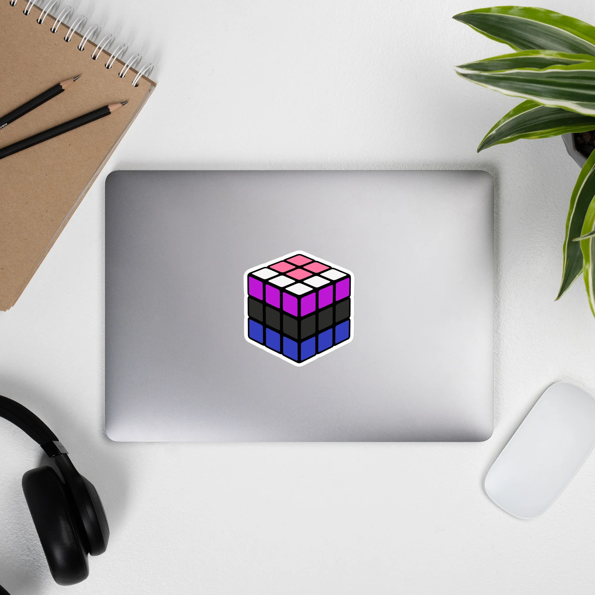 Gender Fluid Pride Flag Rubik’s Cube Sticker - Image 3