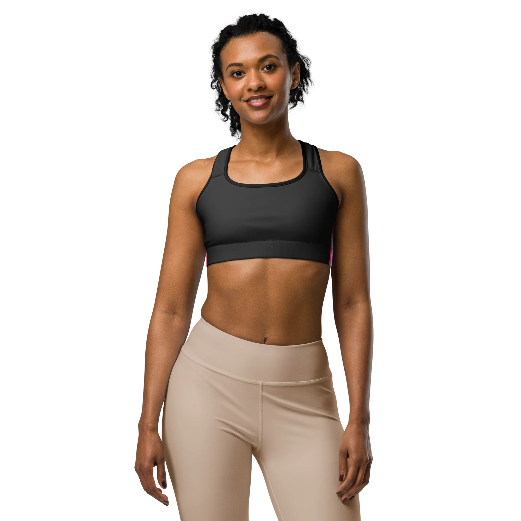 Gender Fluid Pride Flag Side Fade Sports Bra - Image 4