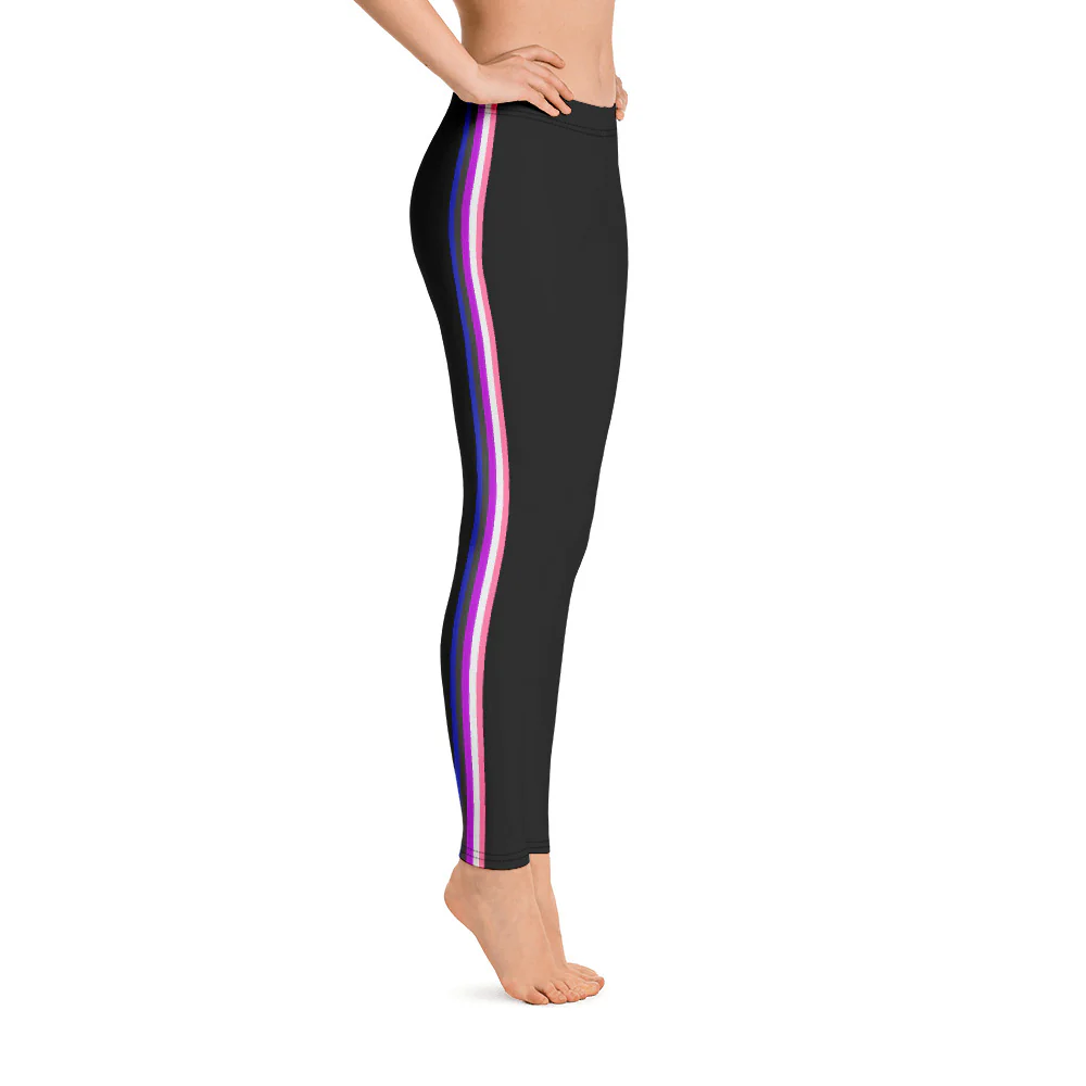 Gender Fluid Pride Flag Side Stripe Leggings - Image 6