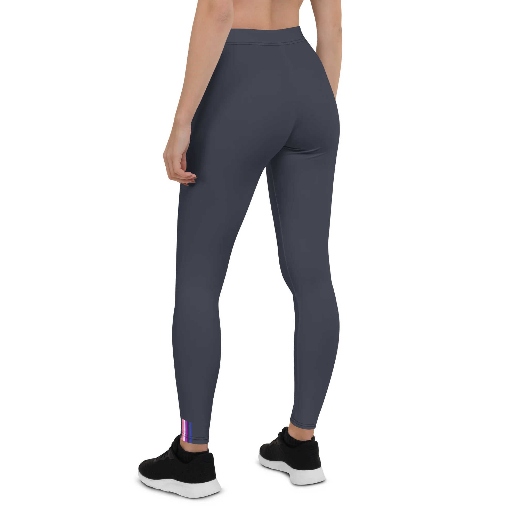 Gender Fluid Pride Flash Blue Leggings - Image 3