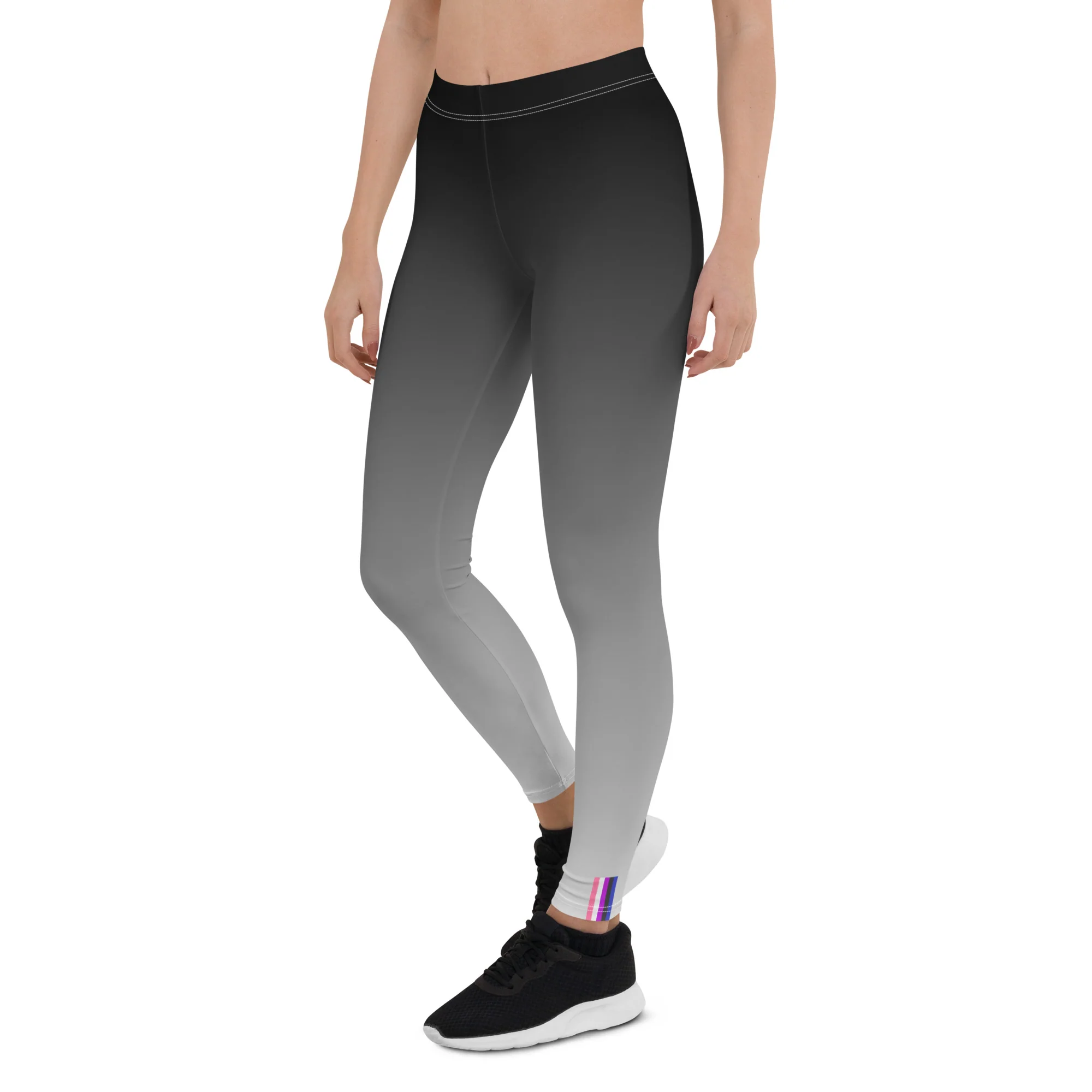 Gender Fluid Pride Flash Fade To Grey Leggings