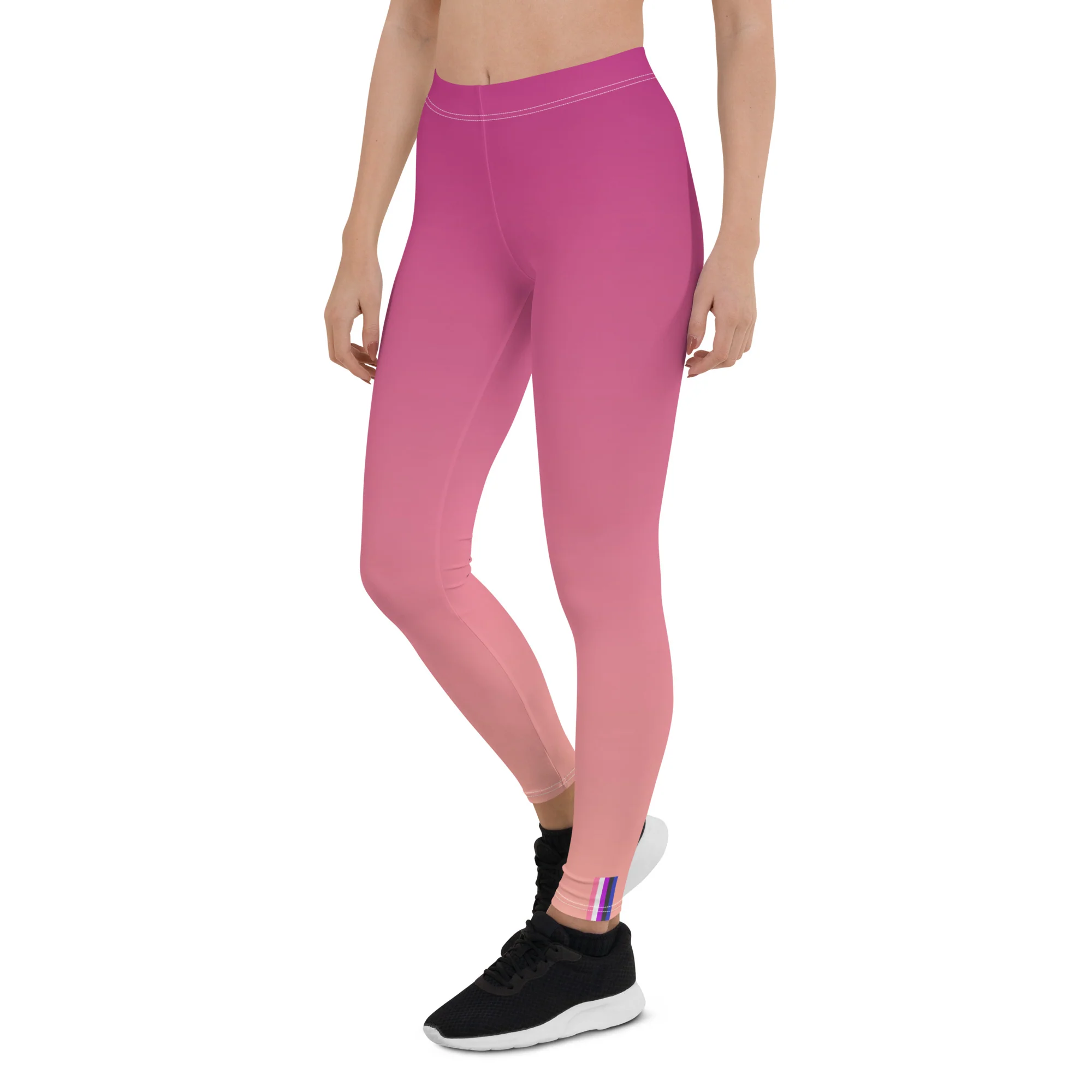 Gender Fluid Pride Flash Fade to Peach Leggings