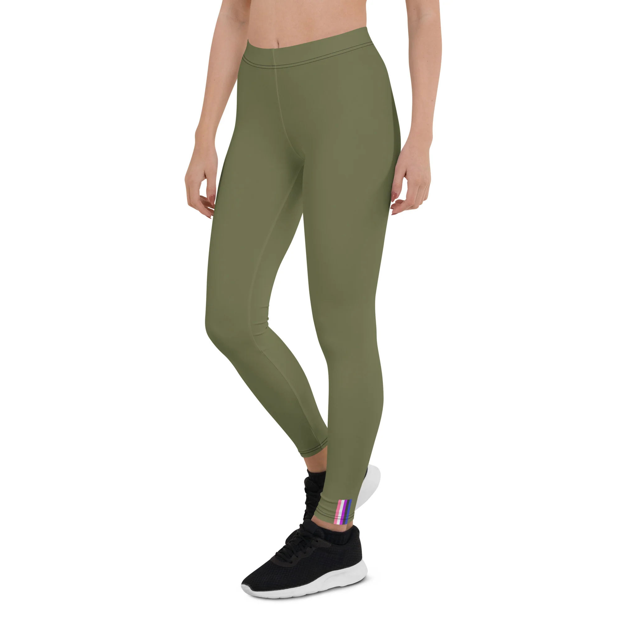 Gender Fluid Pride Flash Olive Leggings