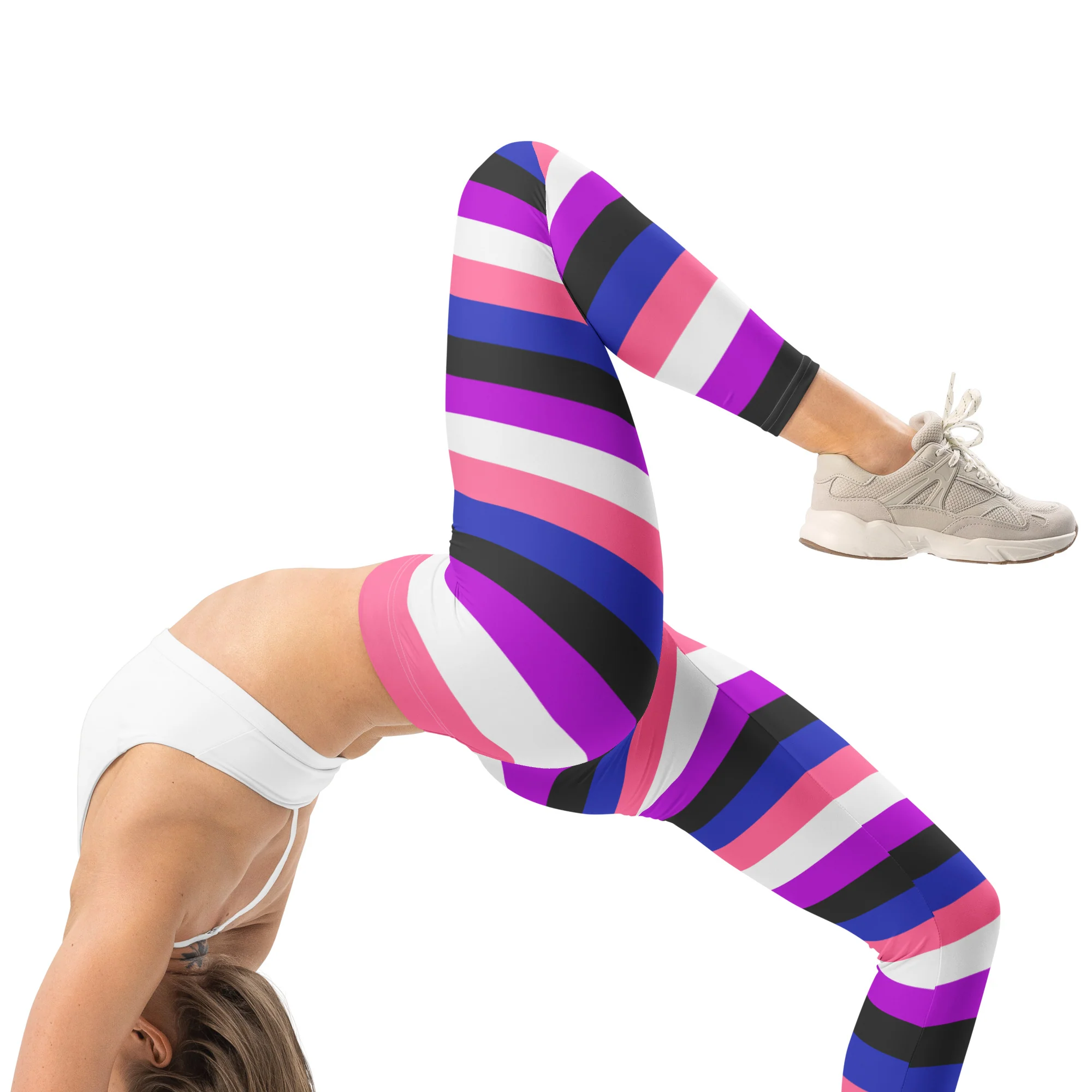 Gender Fluid Pride Hooped Leggings - Image 3