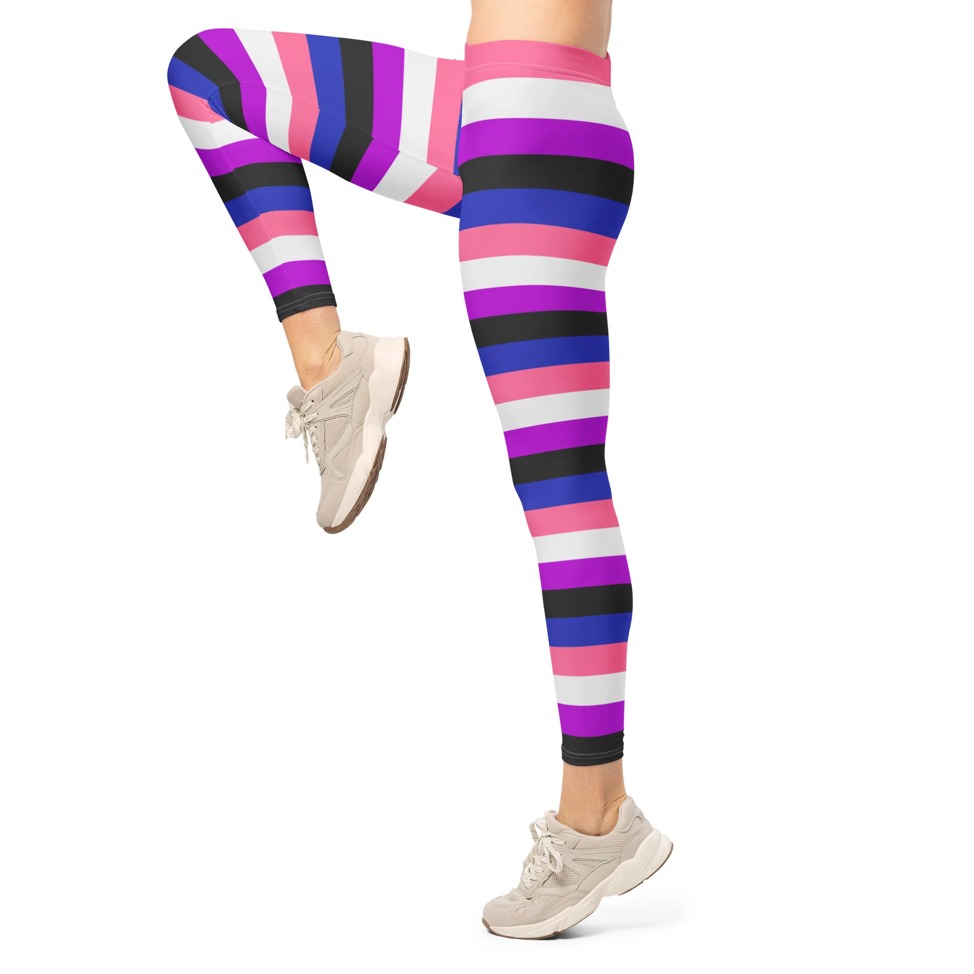 Gender Fluid Pride Hooped Leggings - Image 4
