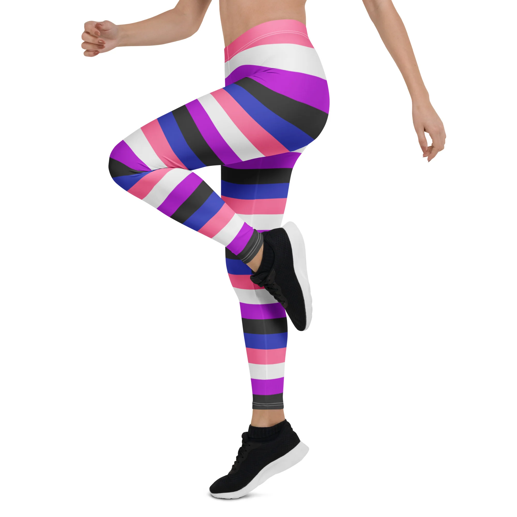 Gender Fluid Pride Hooped Leggings - Image 7