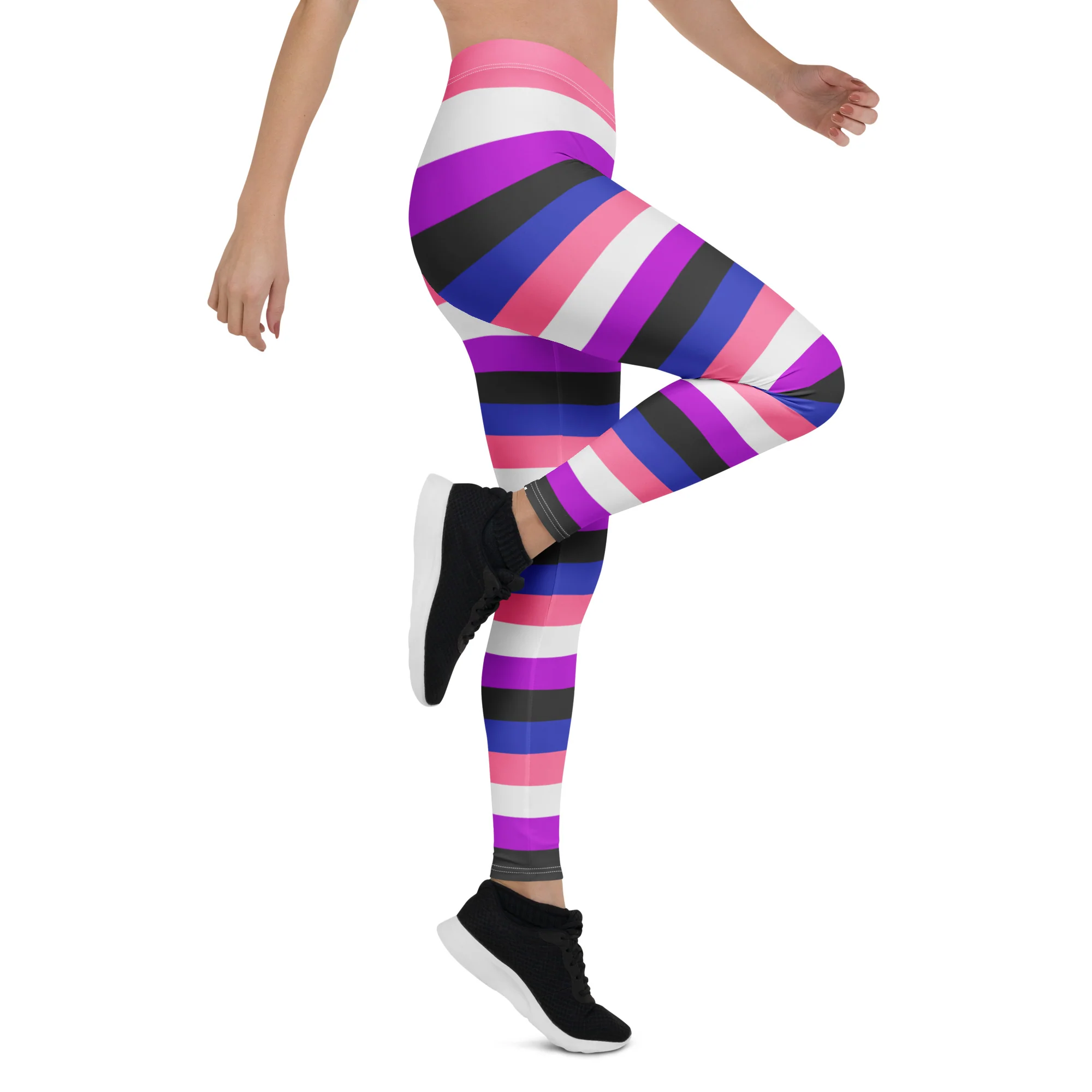 Gender Fluid Pride Hooped Leggings - Image 9