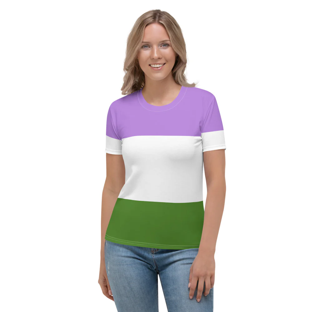 Genderqueer Pride Flag Fitted T-Shirt - Image 3
