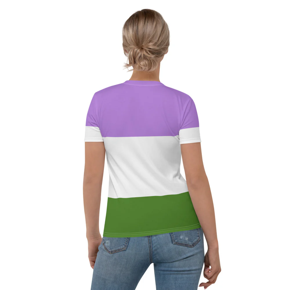 Genderqueer Pride Flag Fitted T-Shirt - Image 4