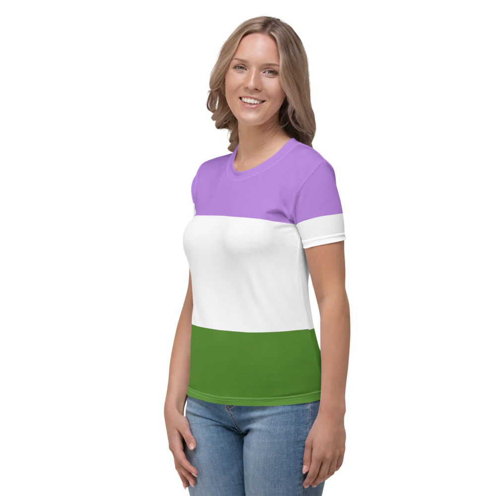 Genderqueer Pride Flag Fitted T-Shirt - Image 5
