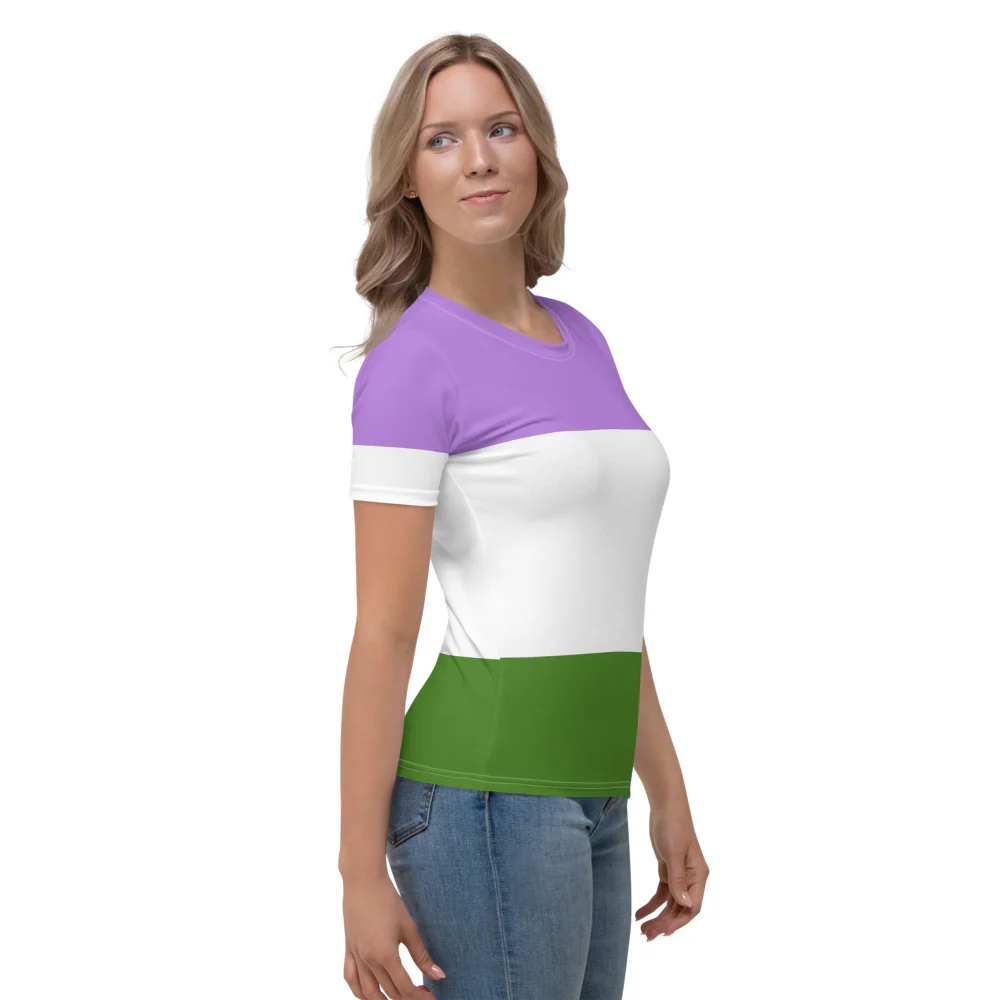 Genderqueer Pride Flag Fitted T-Shirt - Image 6