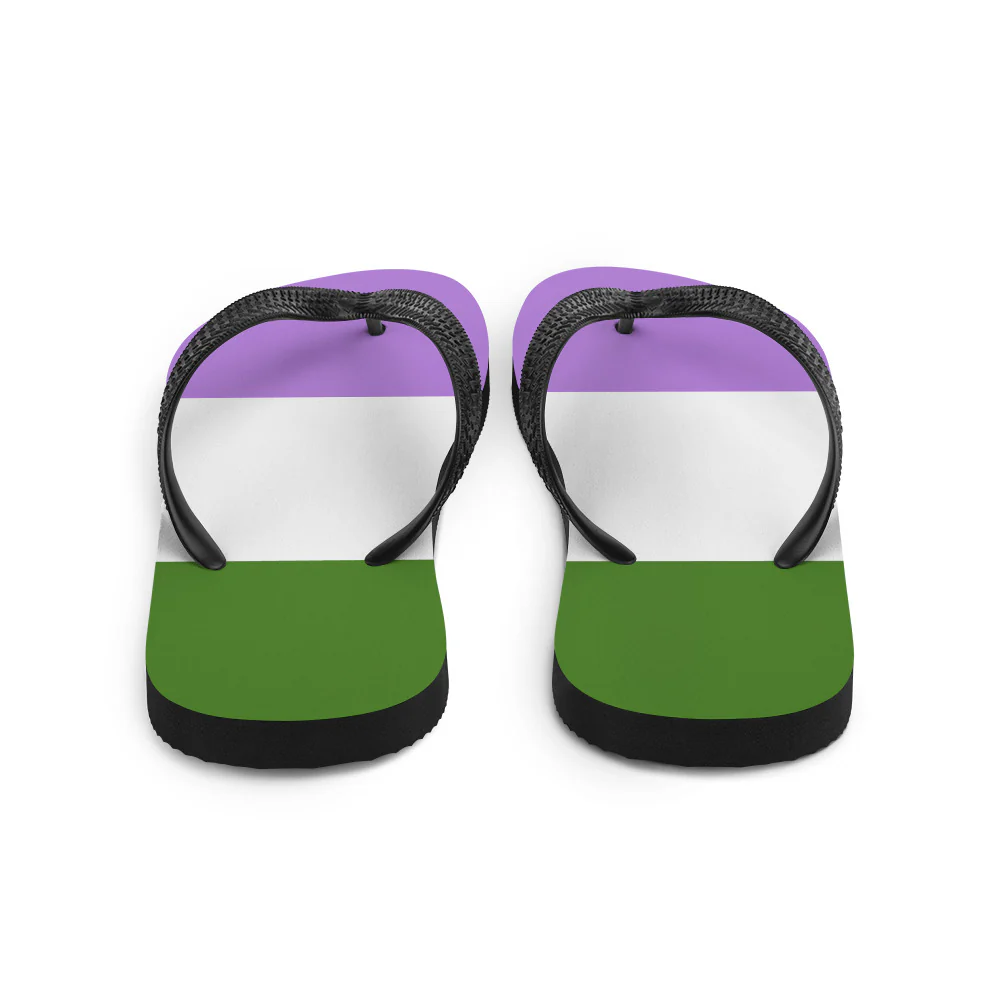 Genderqueer Pride Flag Flip-Flops - Image 3