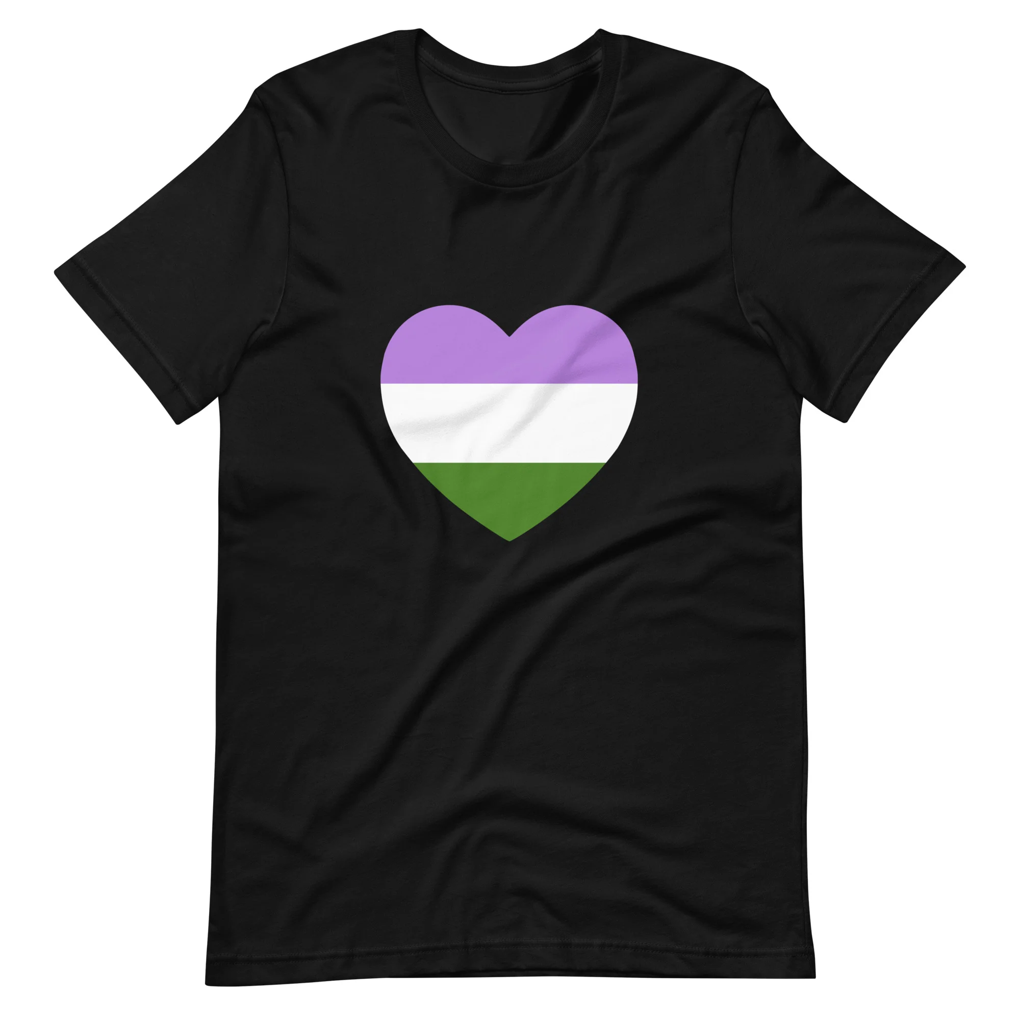 Genderqueer Pride Flag Heart T-Shirt - Image 3
