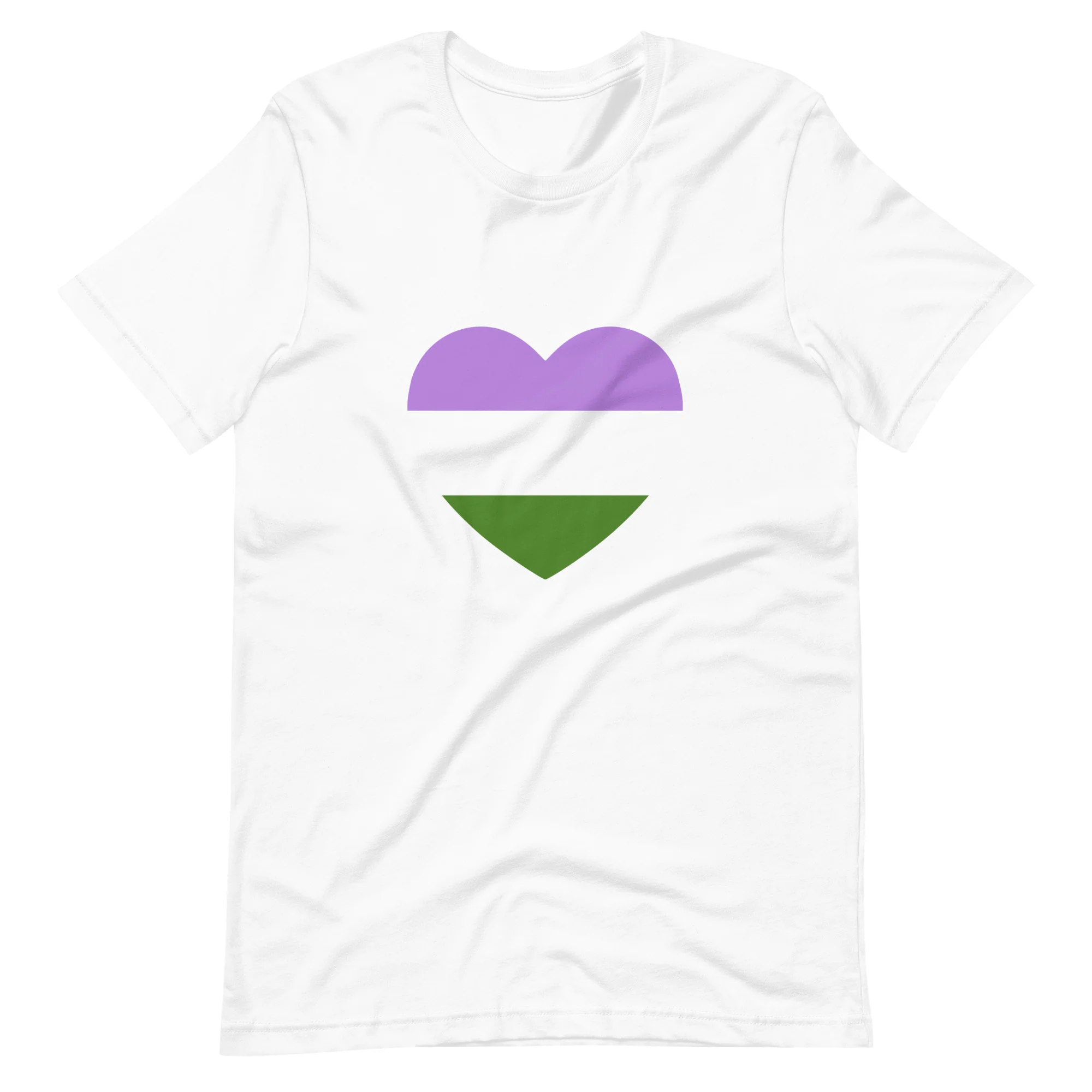 Genderqueer Pride Flag Heart T-Shirt - Image 4