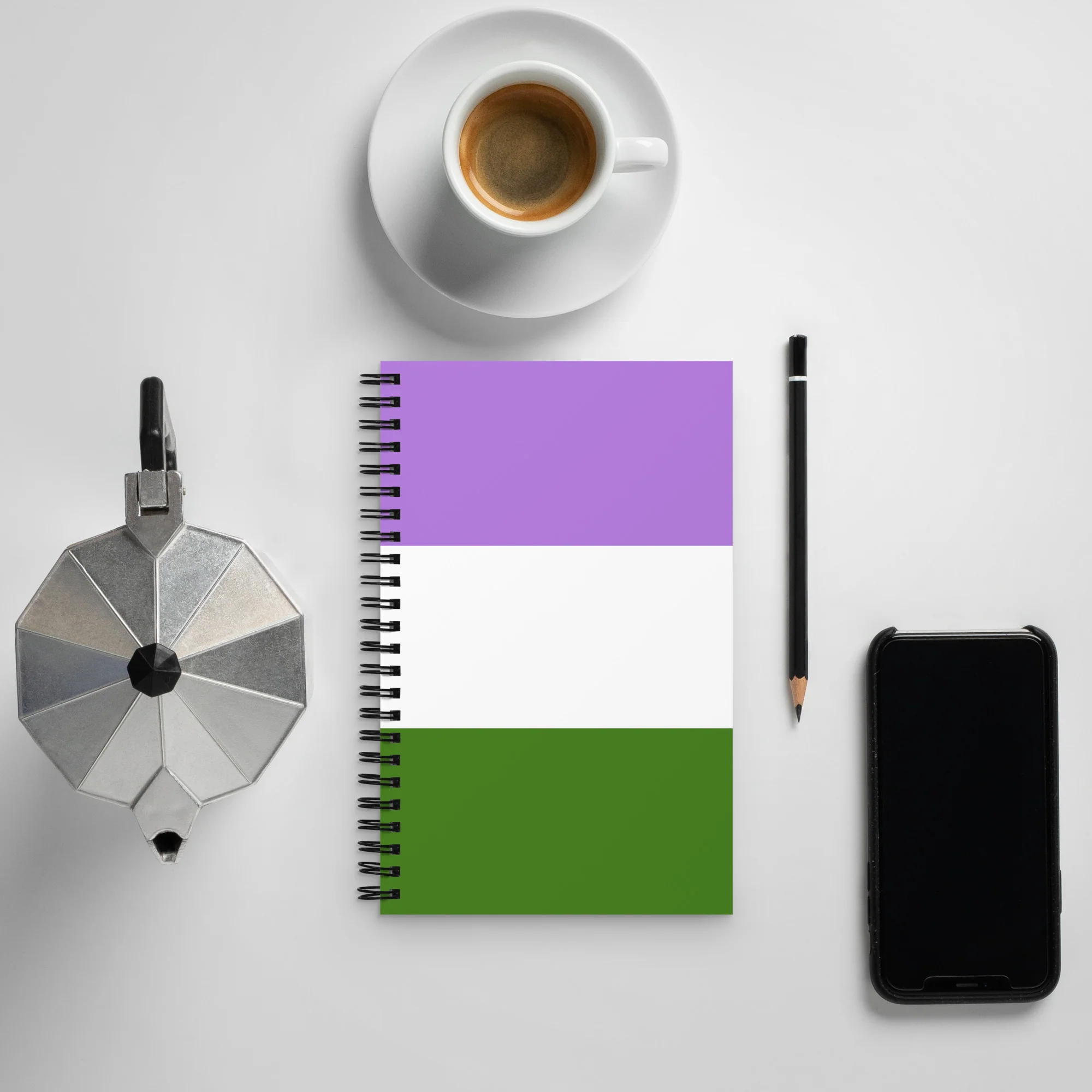 Genderqueer Pride Flag Spiral Notebook - Image 4