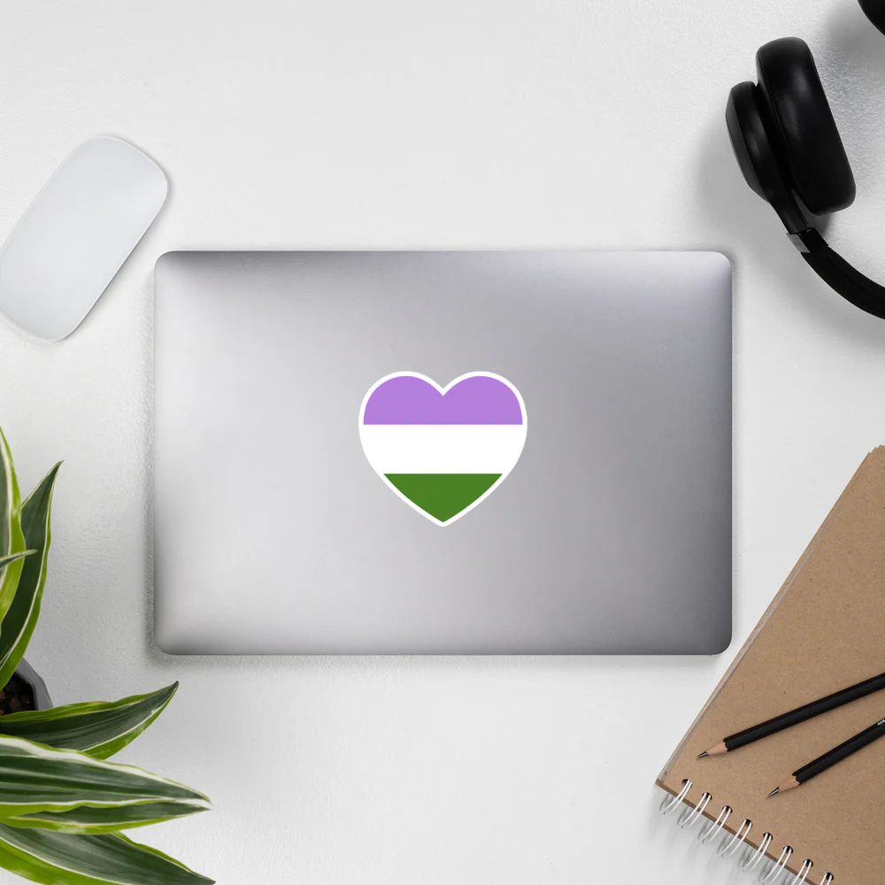 Genderqueer Pride Flag Stickers - Image 3