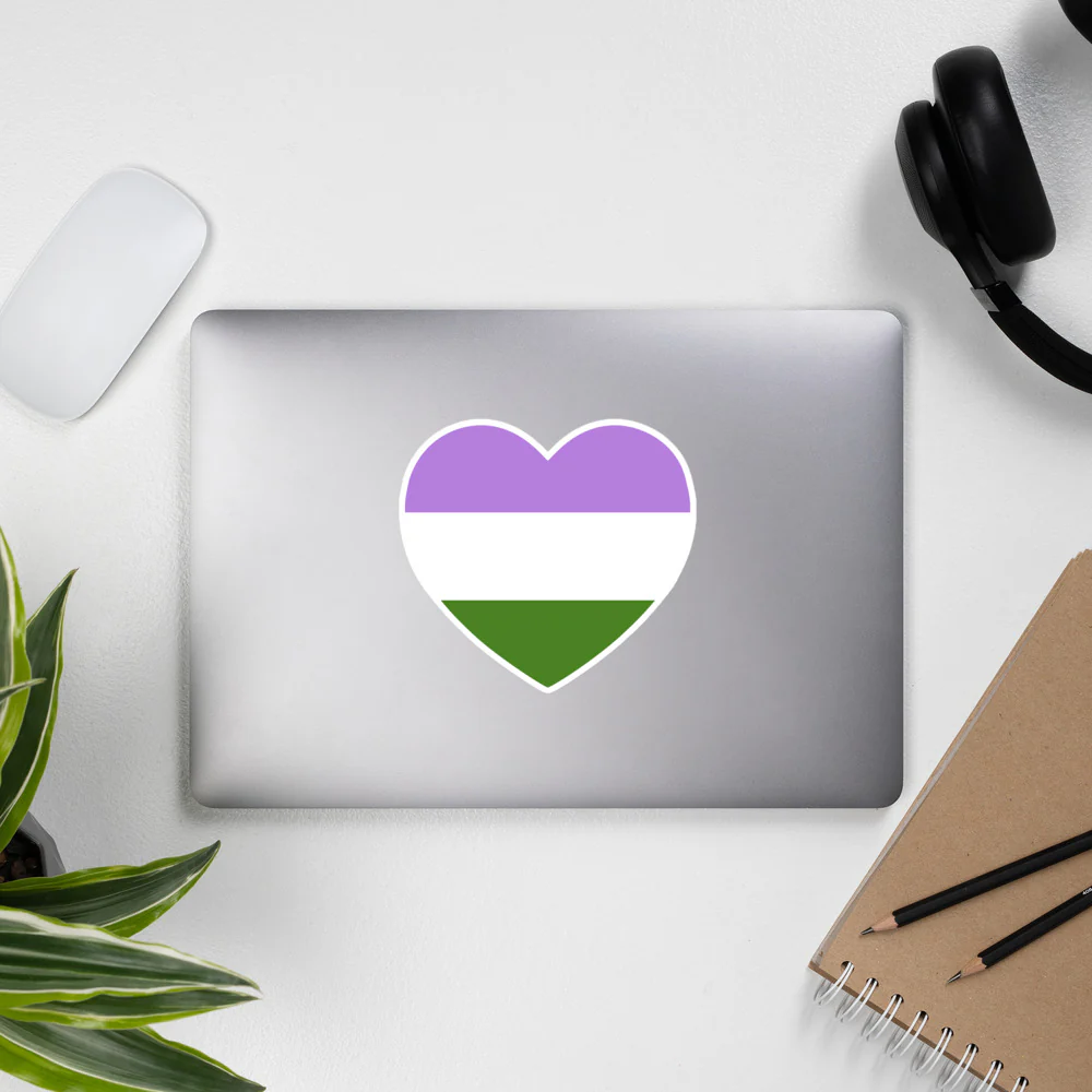 Genderqueer Pride Flag Stickers - Image 4
