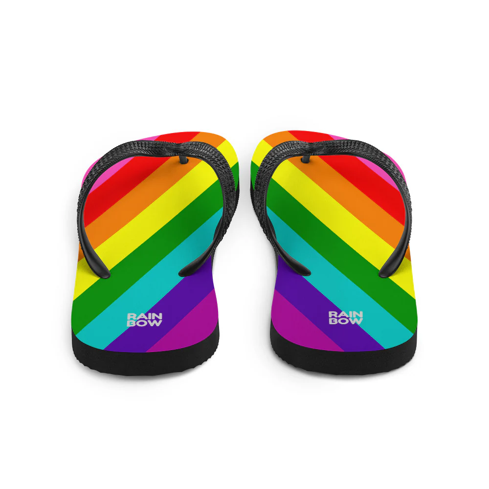 Gilbert Baker Original Pride Flag Flip-Flops - Image 4