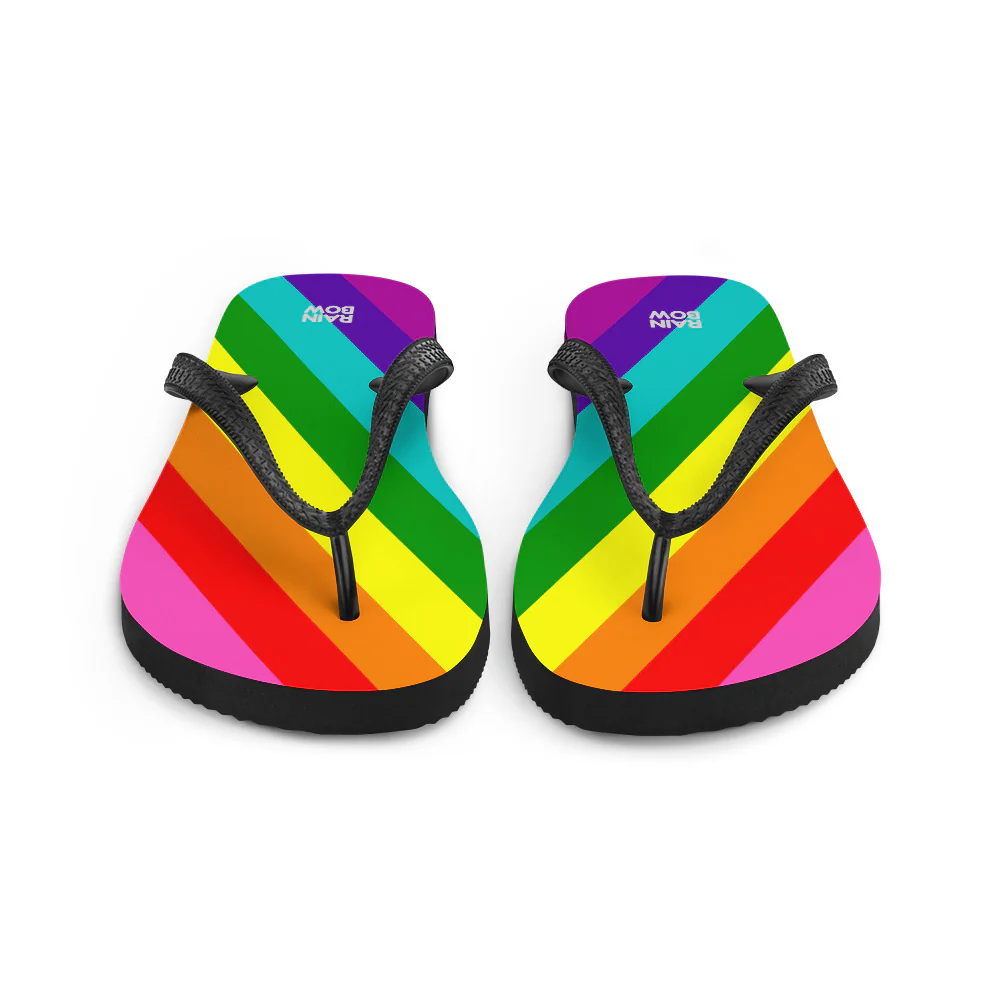 Gilbert Baker Original Pride Flag Flip-Flops - Image 5