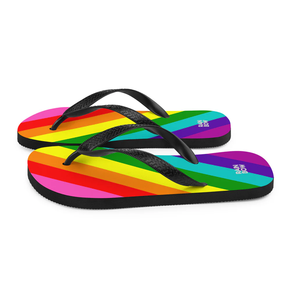 Gilbert Baker Original Pride Flag Flip-Flops - Image 6