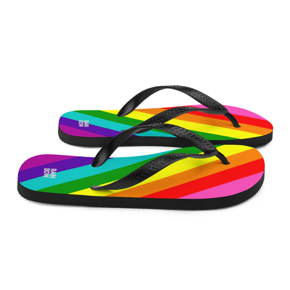 Gilbert Baker Original Pride Flag Flip-Flops - Image 7