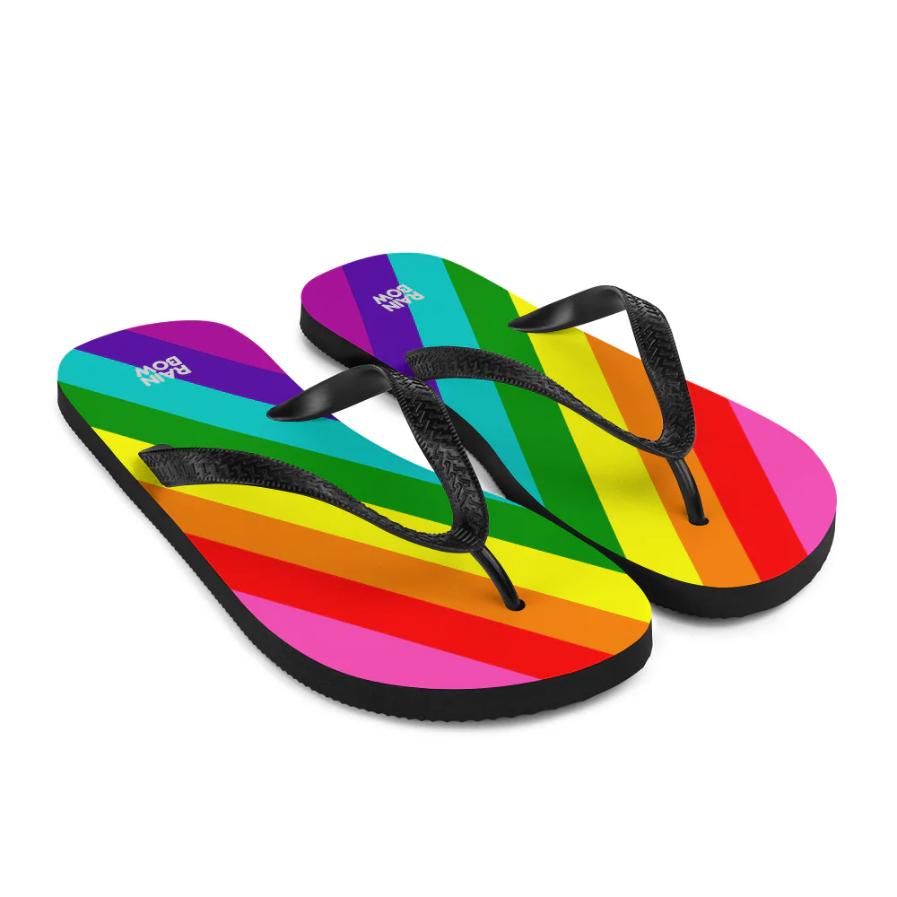 Gilbert Baker Original Pride Flag Flip-Flops - Image 8