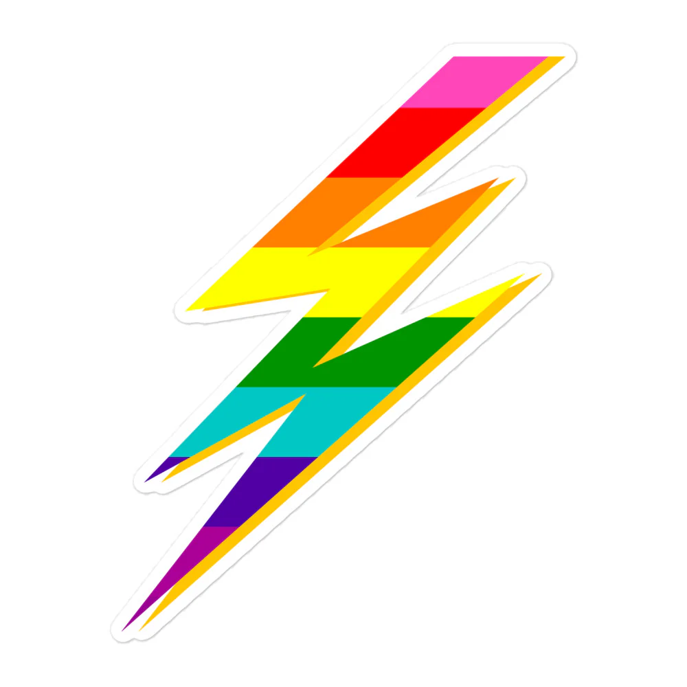 Gilbert Baker's Original Rainbow Pride Lightning Sticker