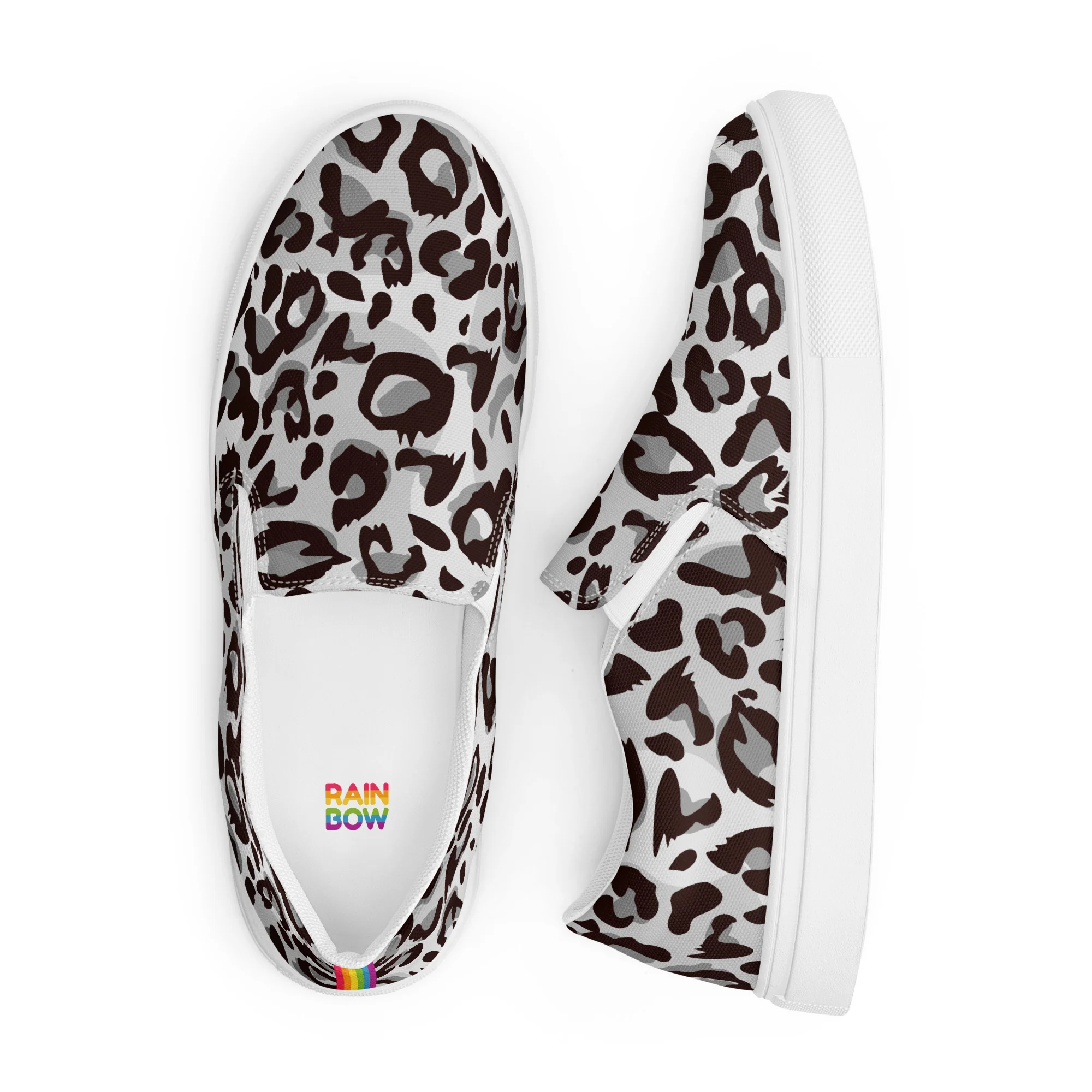 Grey Leopard Print Slip-on Shoes (male sizes) - Image 3