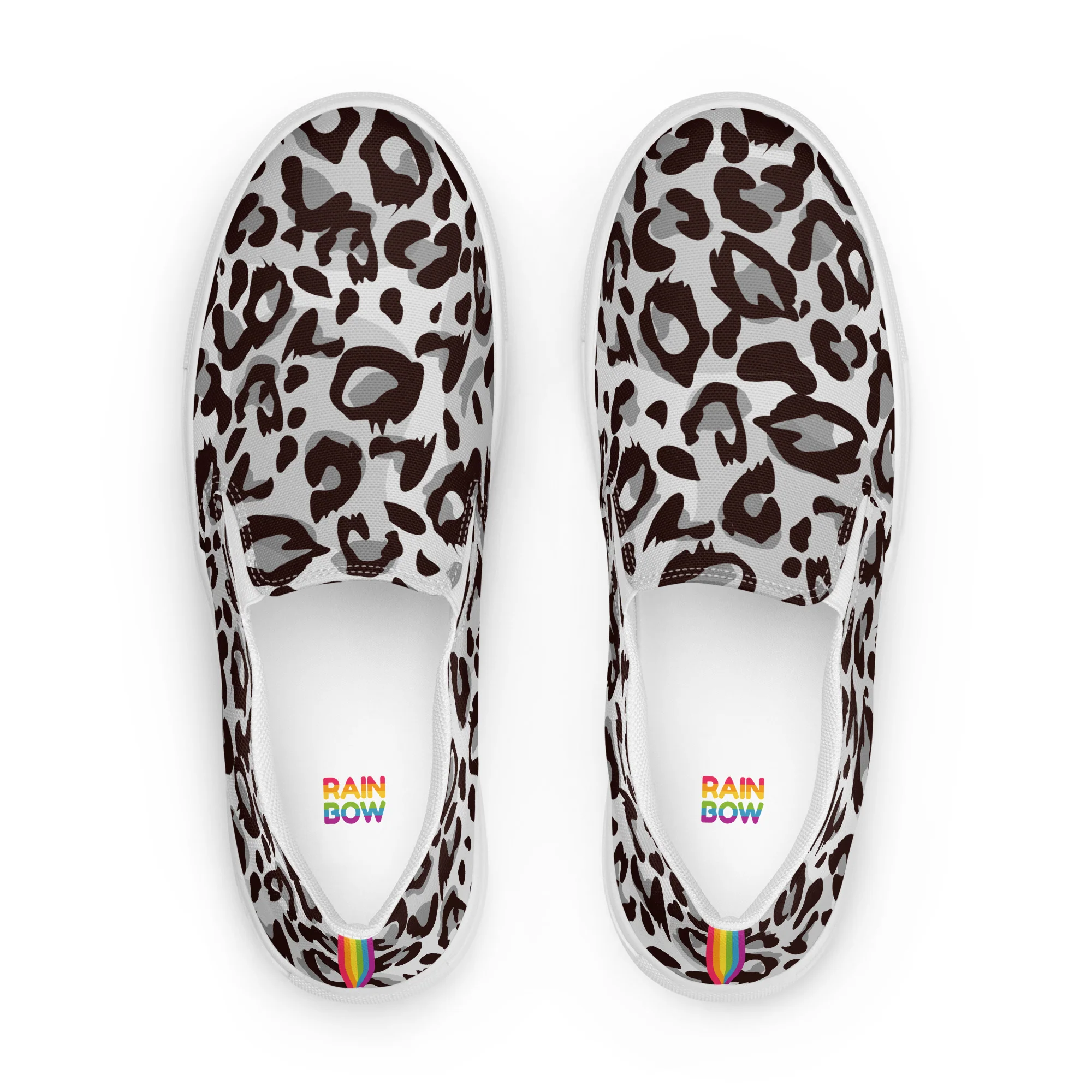 Grey Leopard Print Slip-on Shoes (male sizes) - Image 7