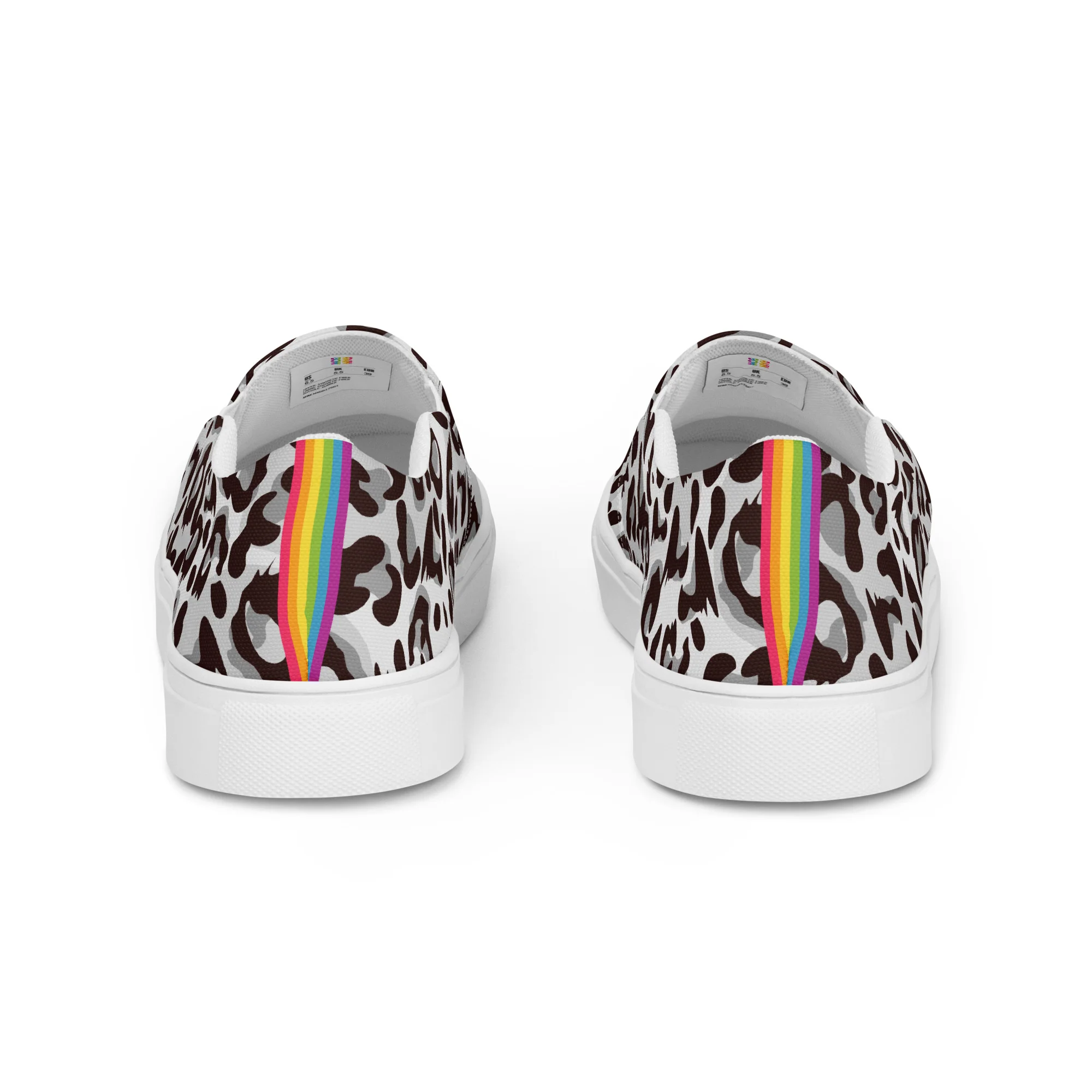 Grey Leopard Print Slip-on Shoes (male sizes) - Image 8