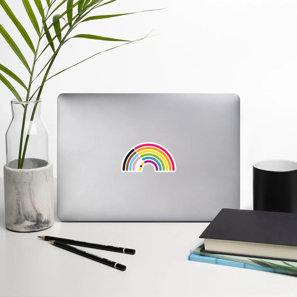 Intersex Inclusive Pride Rainbow Sticker - Image 3