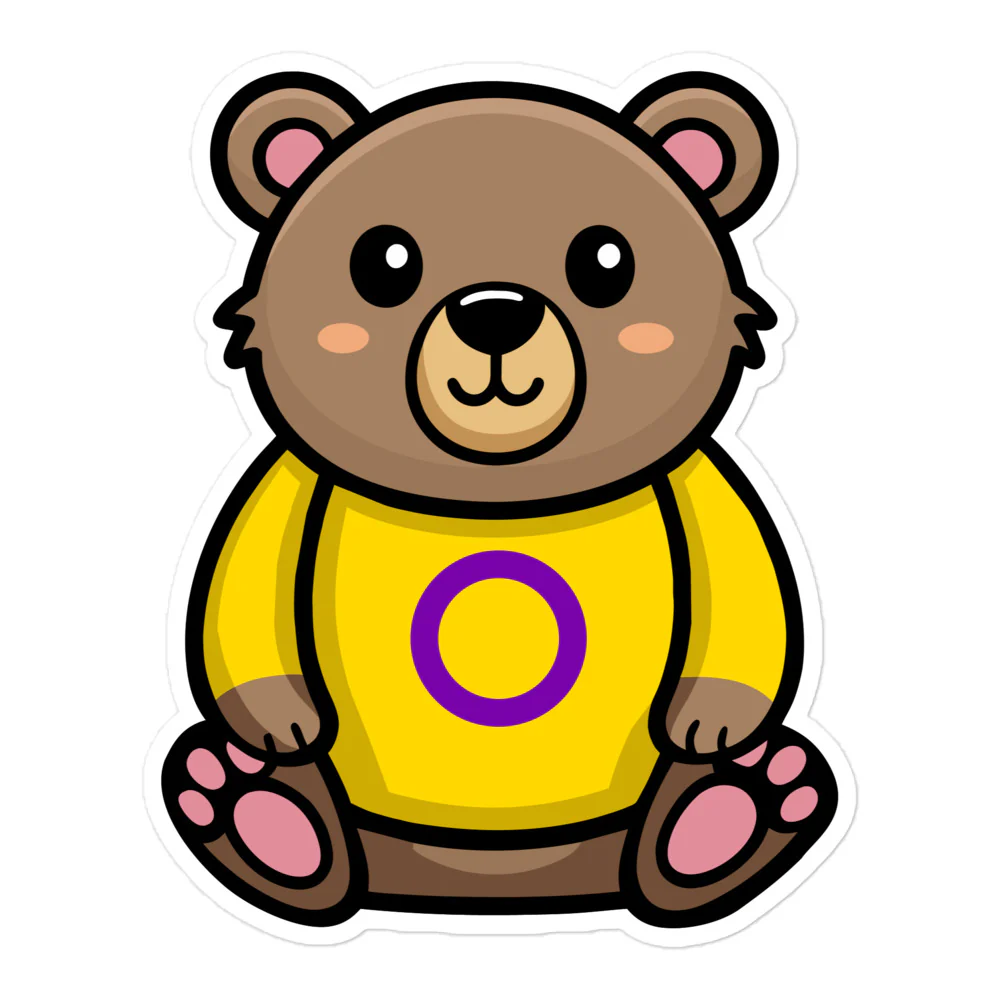 Intersex Pride Bear Sticker